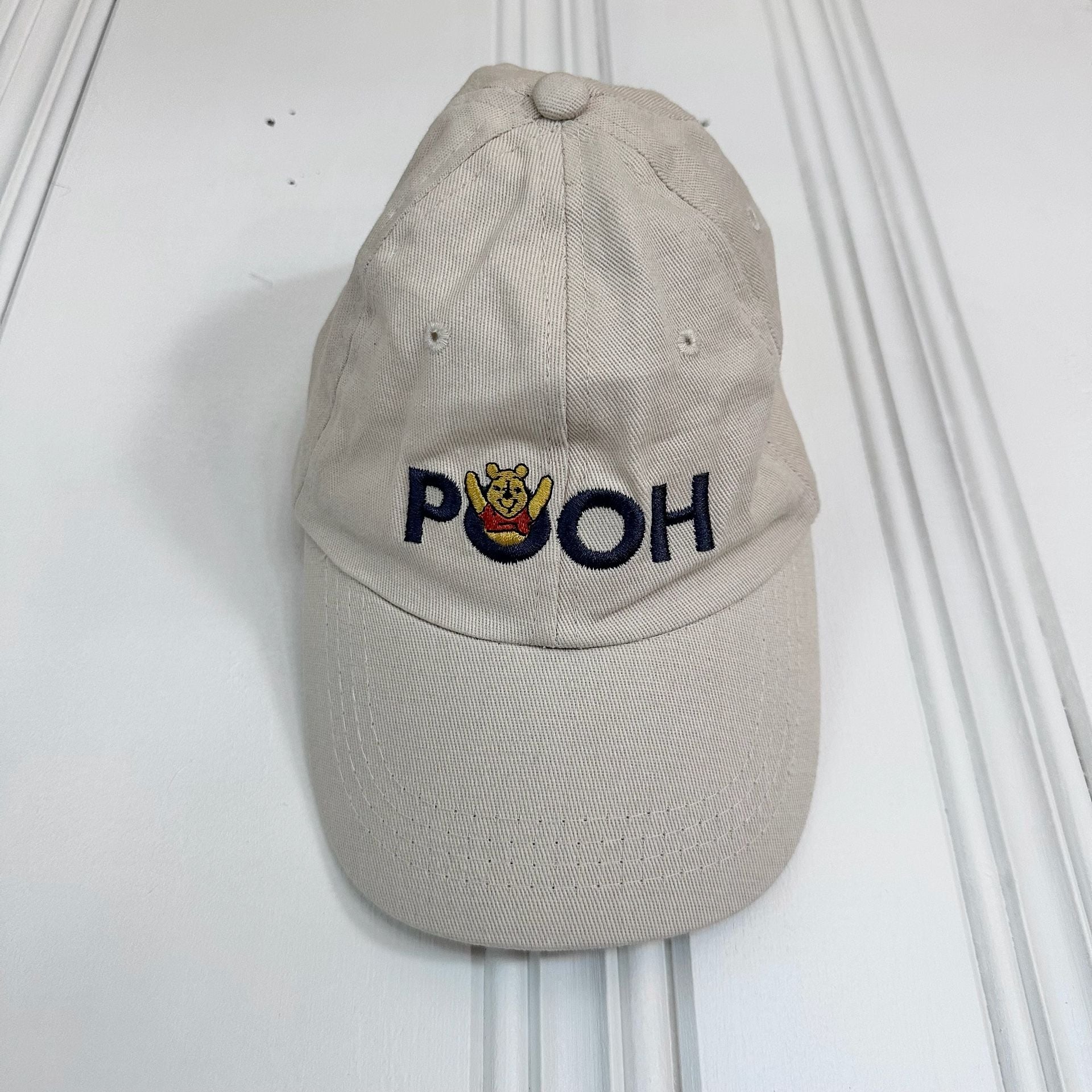 Disney Winnie the Pooh Embroidered Beige Baseball Cap Hat 1
