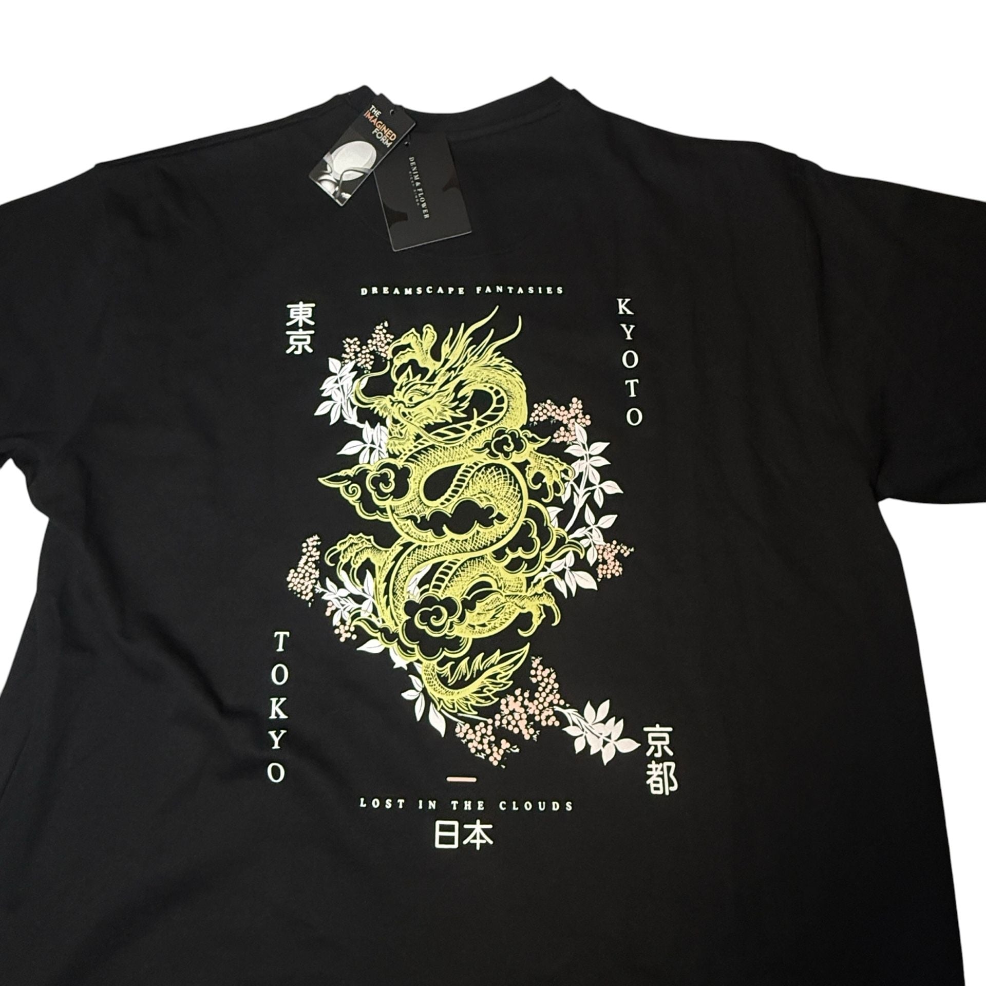 New with Tags Denim & Flower Tokyo T-Shirt Size XL Black Graphic Tee 6