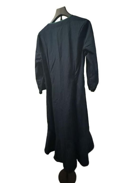 J.Crew Button Front Midi Shirt Dress Size 12 Dark Navy Blue Cotton 5