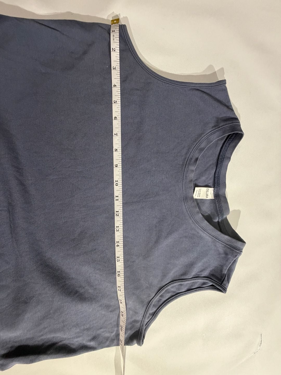 Exlura Slate Blue Crewneck Sleeveless Crop Tank Top Size L 5