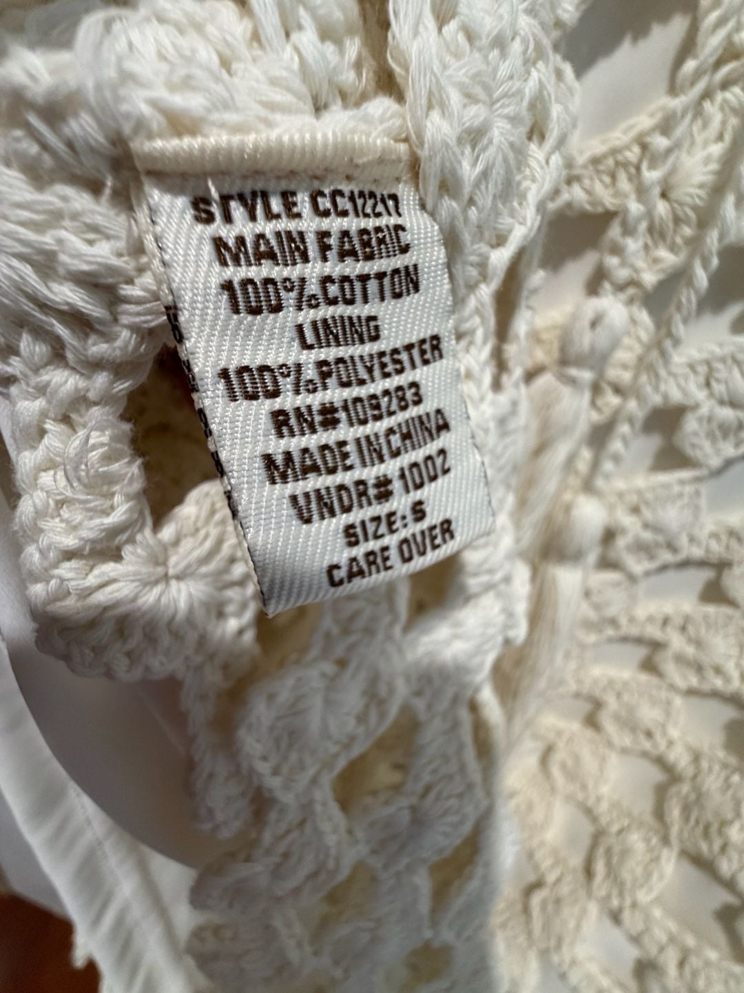 Vintage Havana Crochet Dress Size S New with tags 6