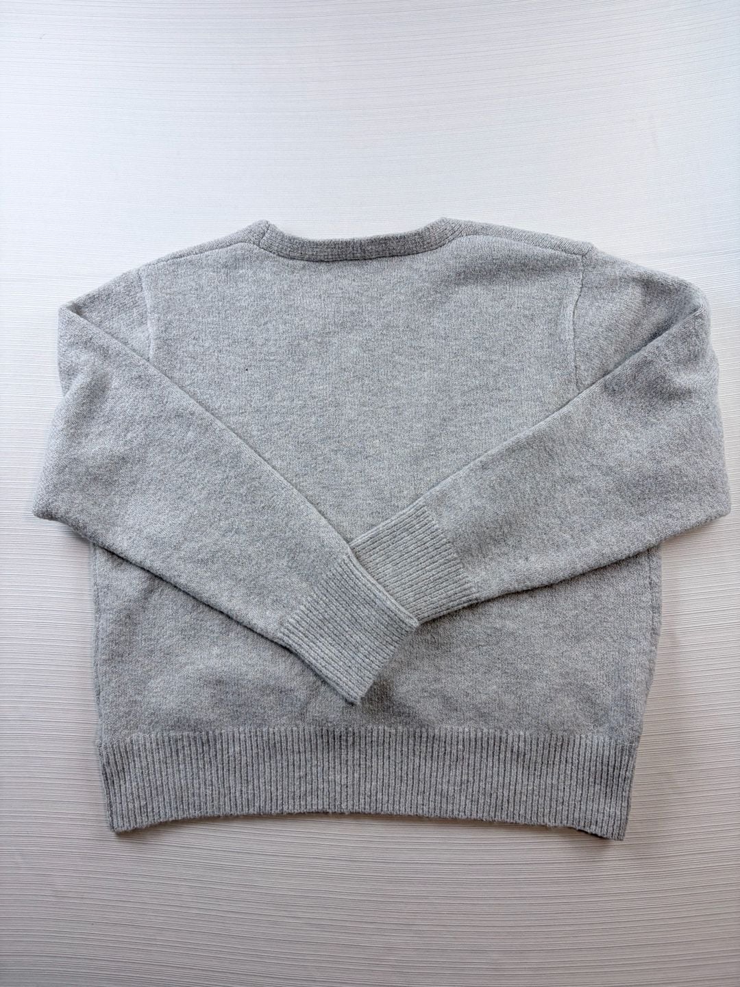 Gray Wrap V-Neck Sweater 5