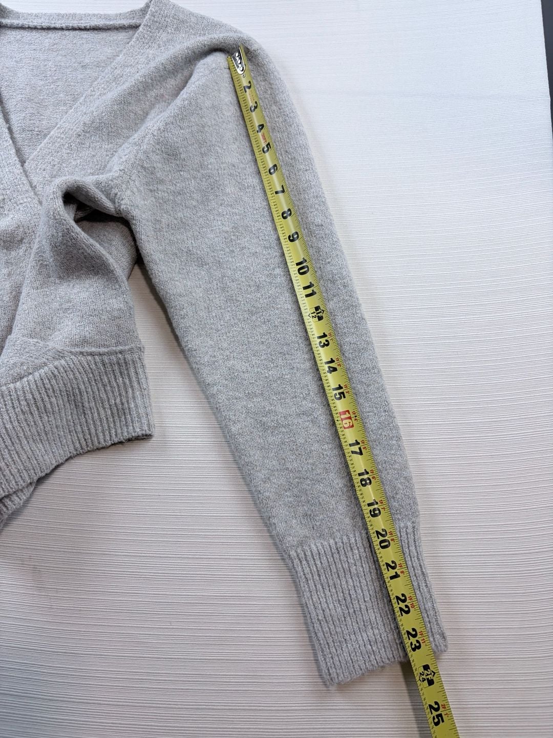 Gray Wrap V-Neck Sweater 8