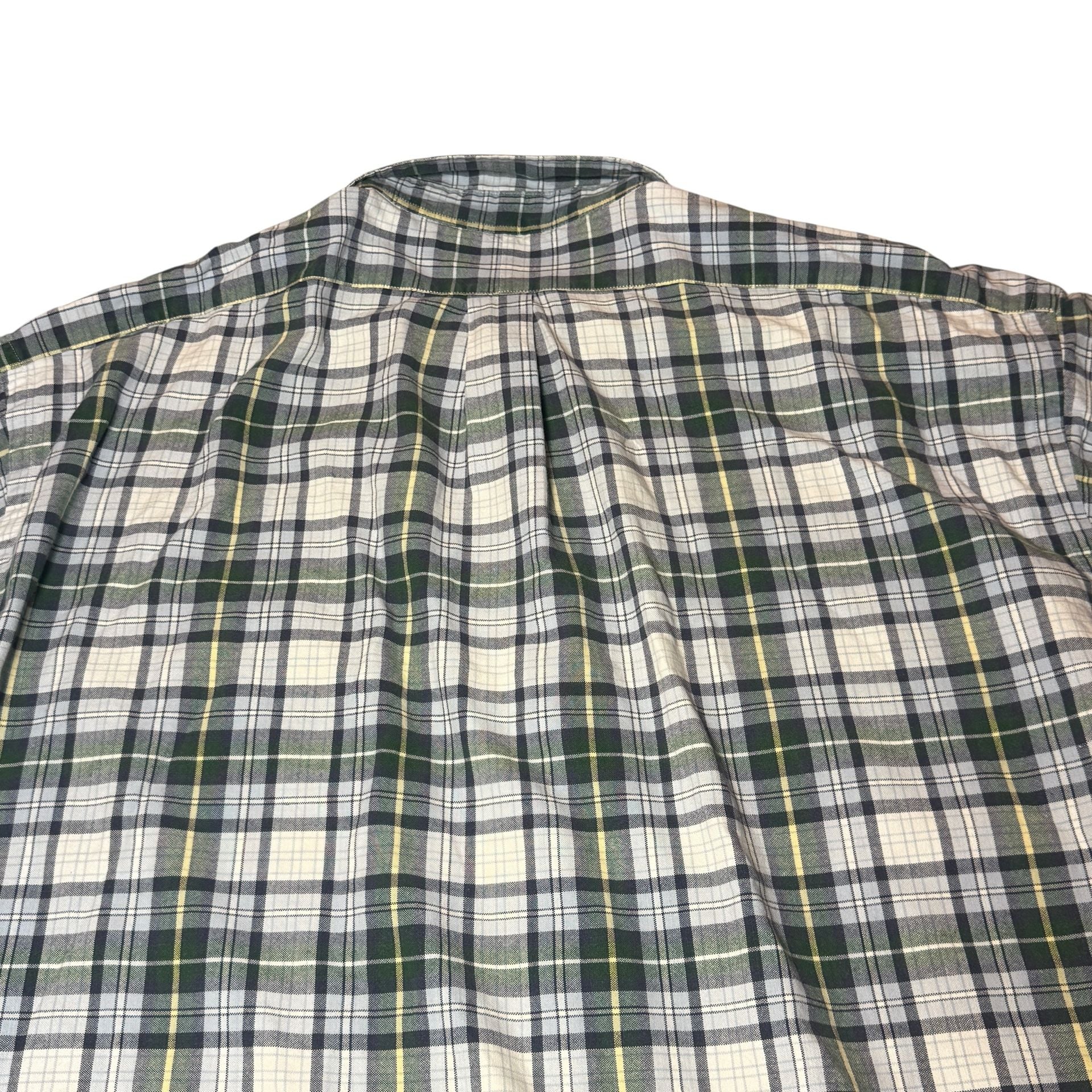 Ralph Lauren Big Shirt XL Green Plaid Cotton Button Down 9