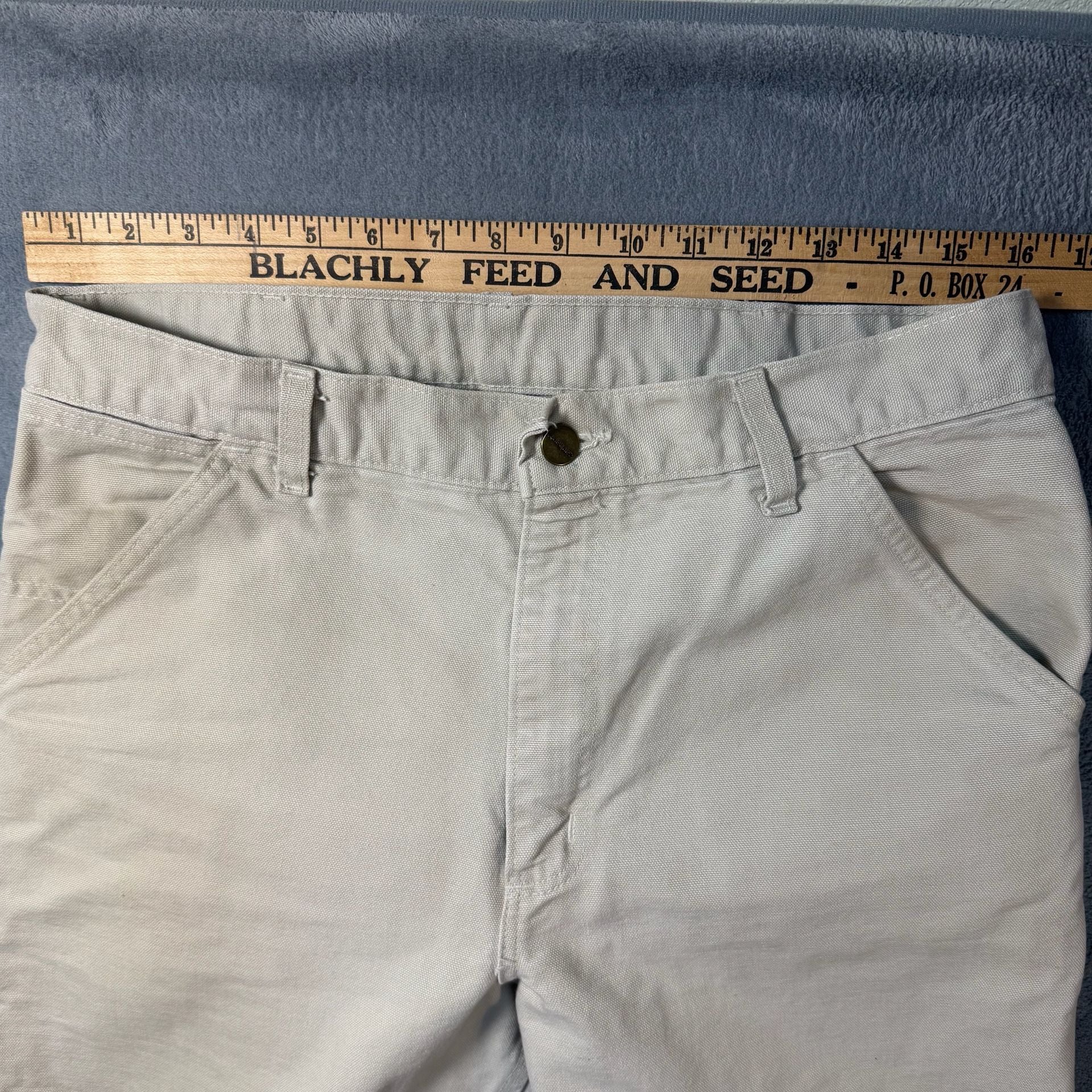 Vintage Carhartt B11STN Stone Canvas Carpenter Pants 34x30 Made in USA 90’s  7