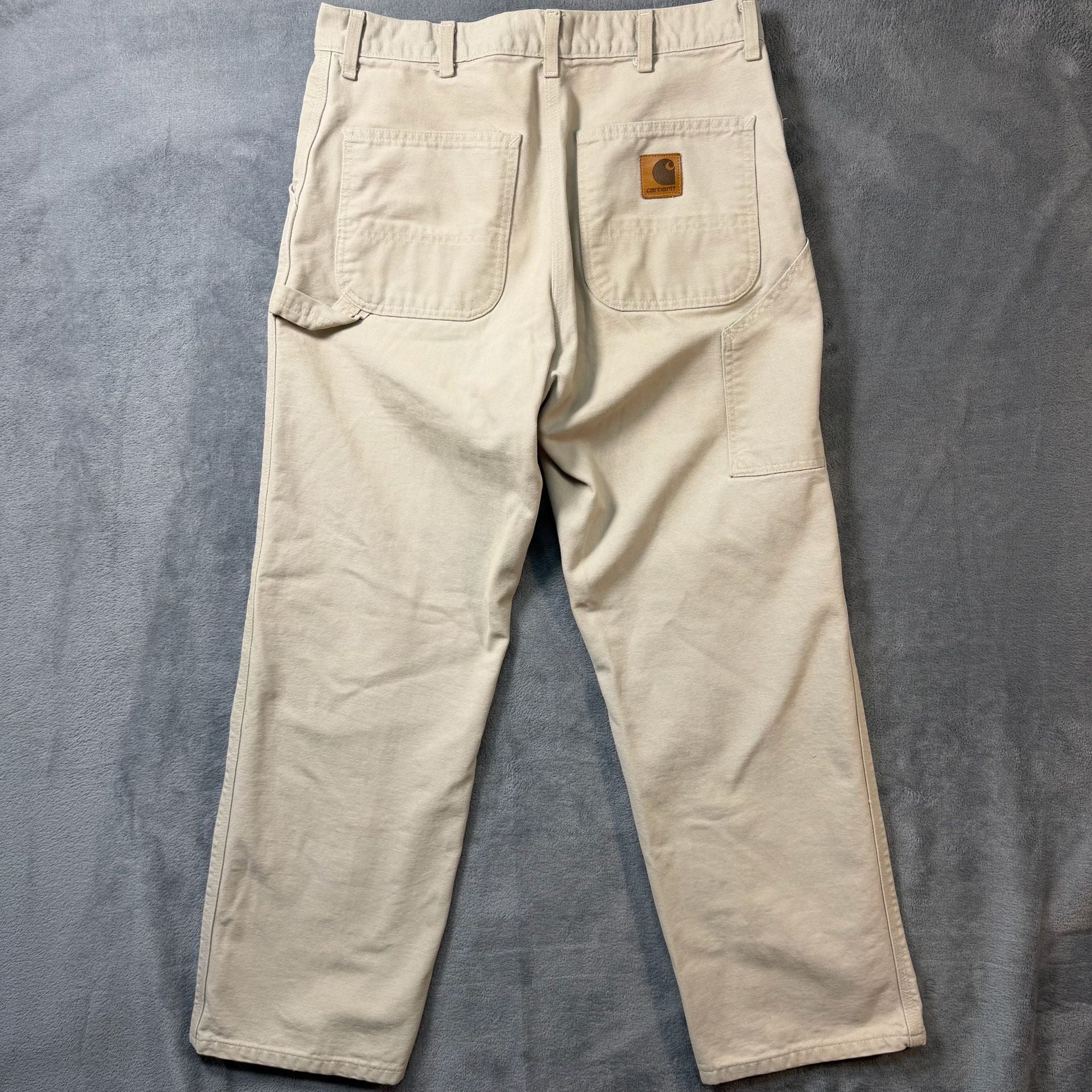 Vintage Carhartt B11STN Stone Canvas Carpenter Pants 34x30 Made in USA 90’s  12