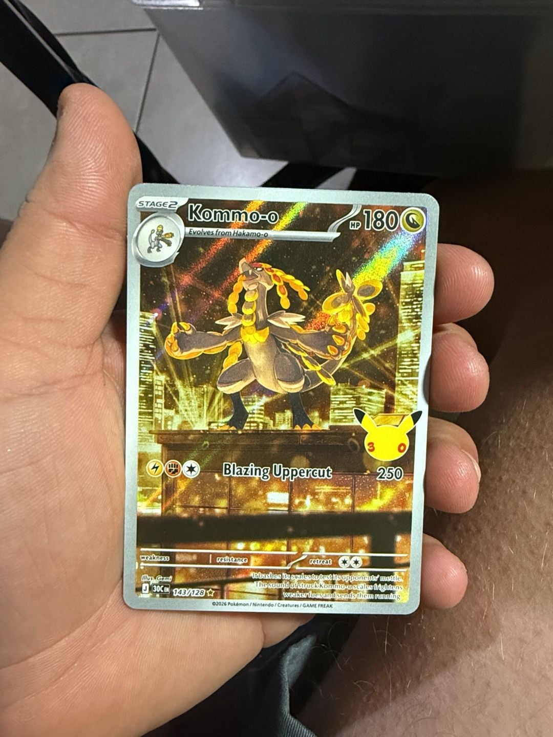 Pokemon Kommo-o 143/128 Holo Trading Card 2