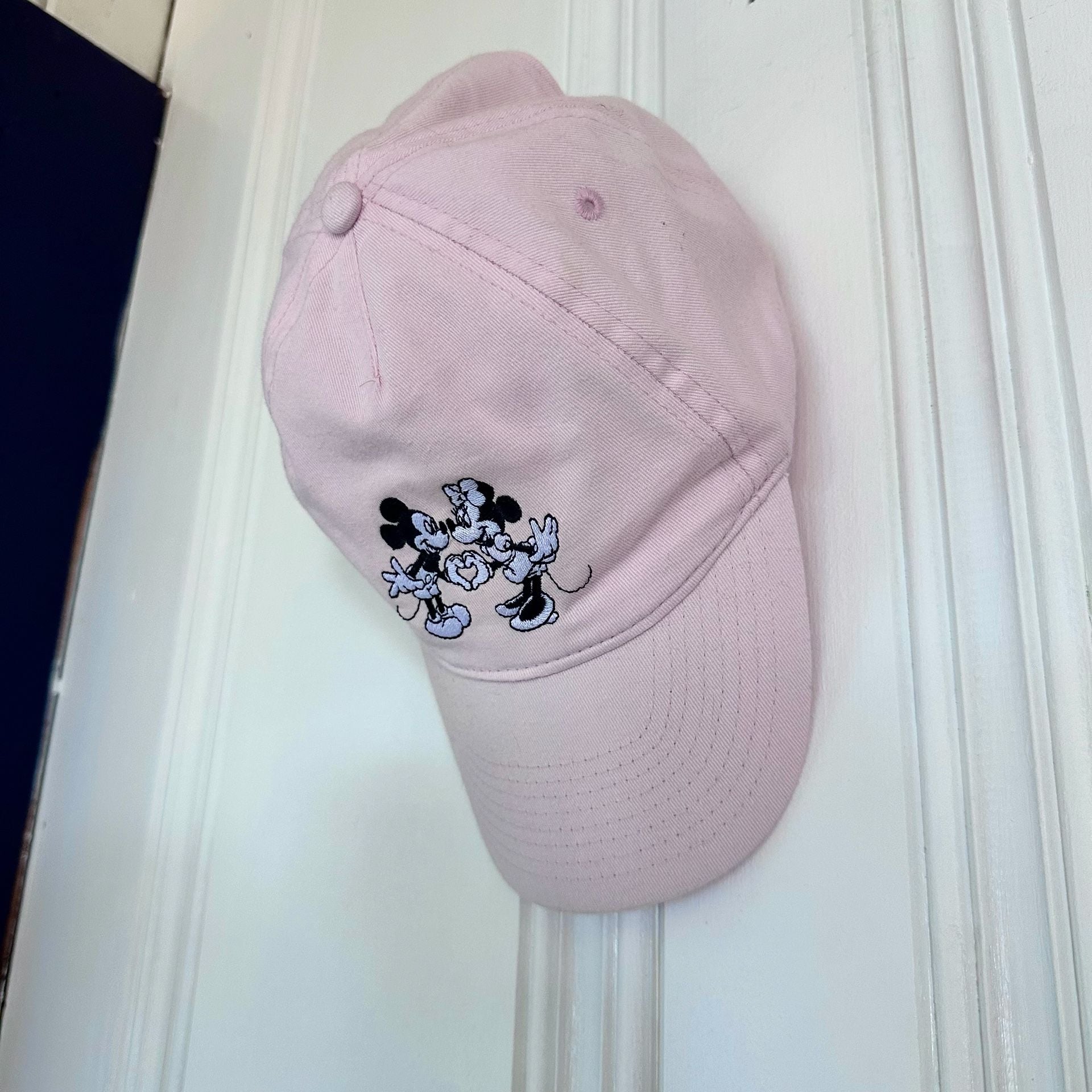 Disney Mickey and Minnie Mouse Light Pink Baseball Hat 5