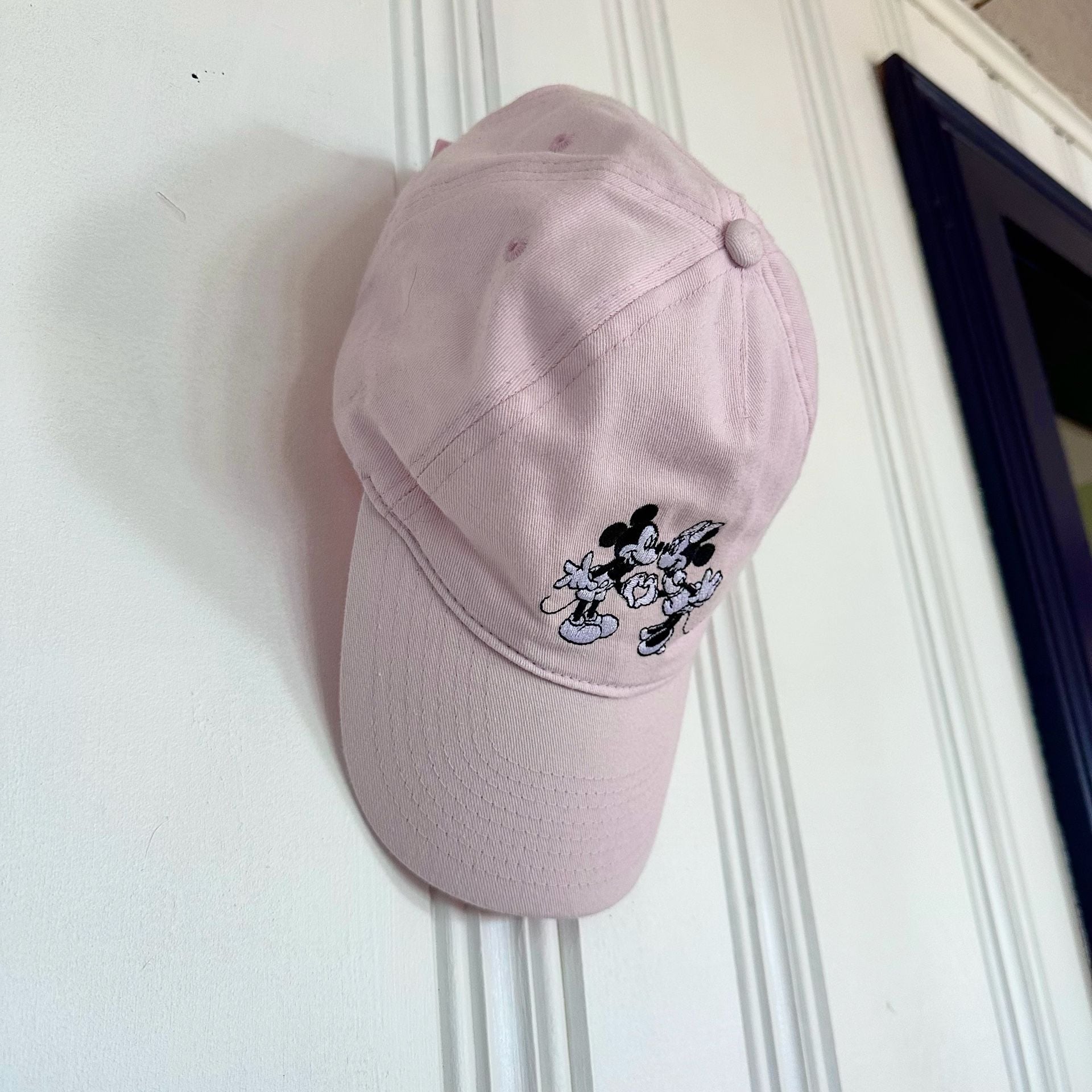 Disney Mickey and Minnie Mouse Light Pink Baseball Hat 6