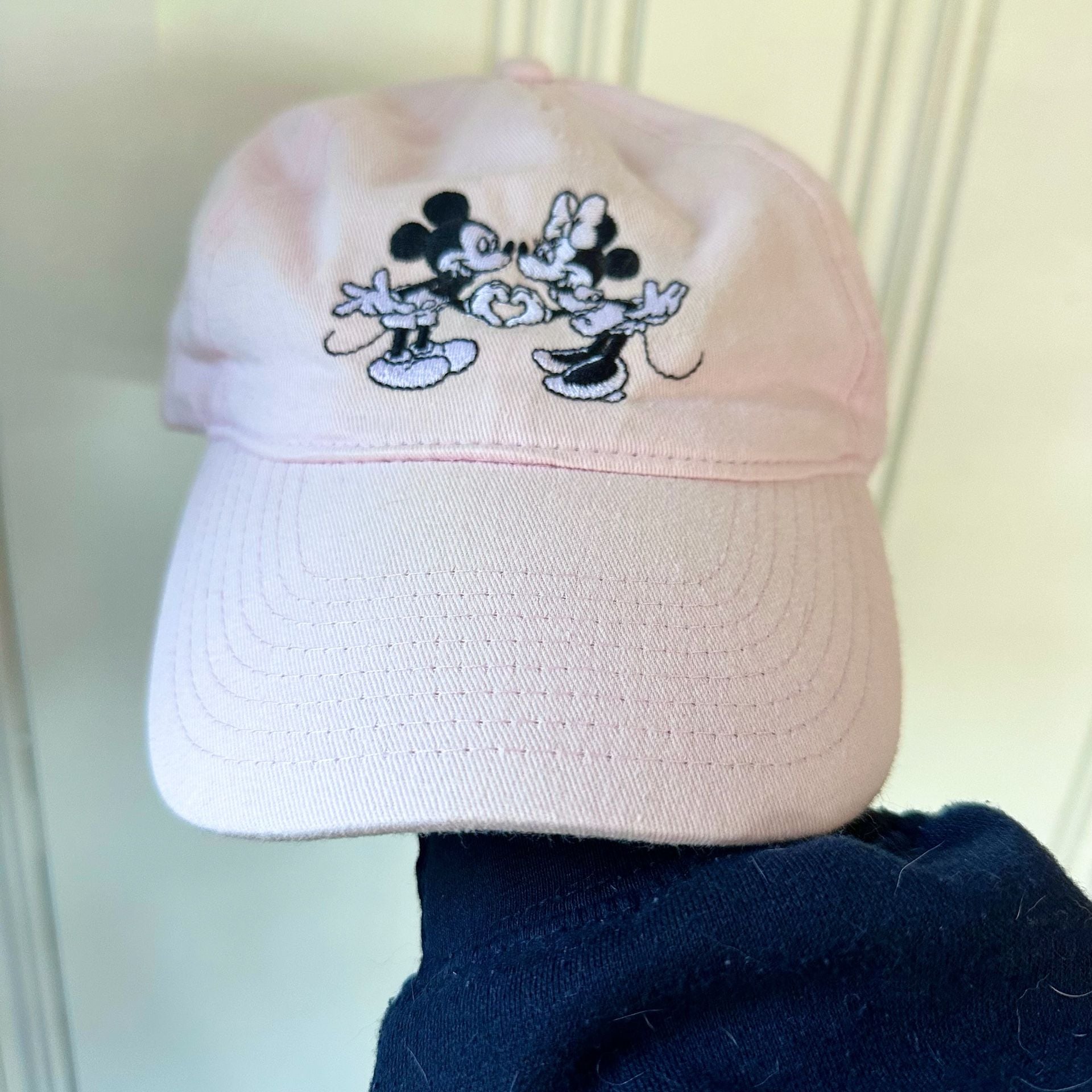 Disney Mickey and Minnie Mouse Light Pink Baseball Hat 7