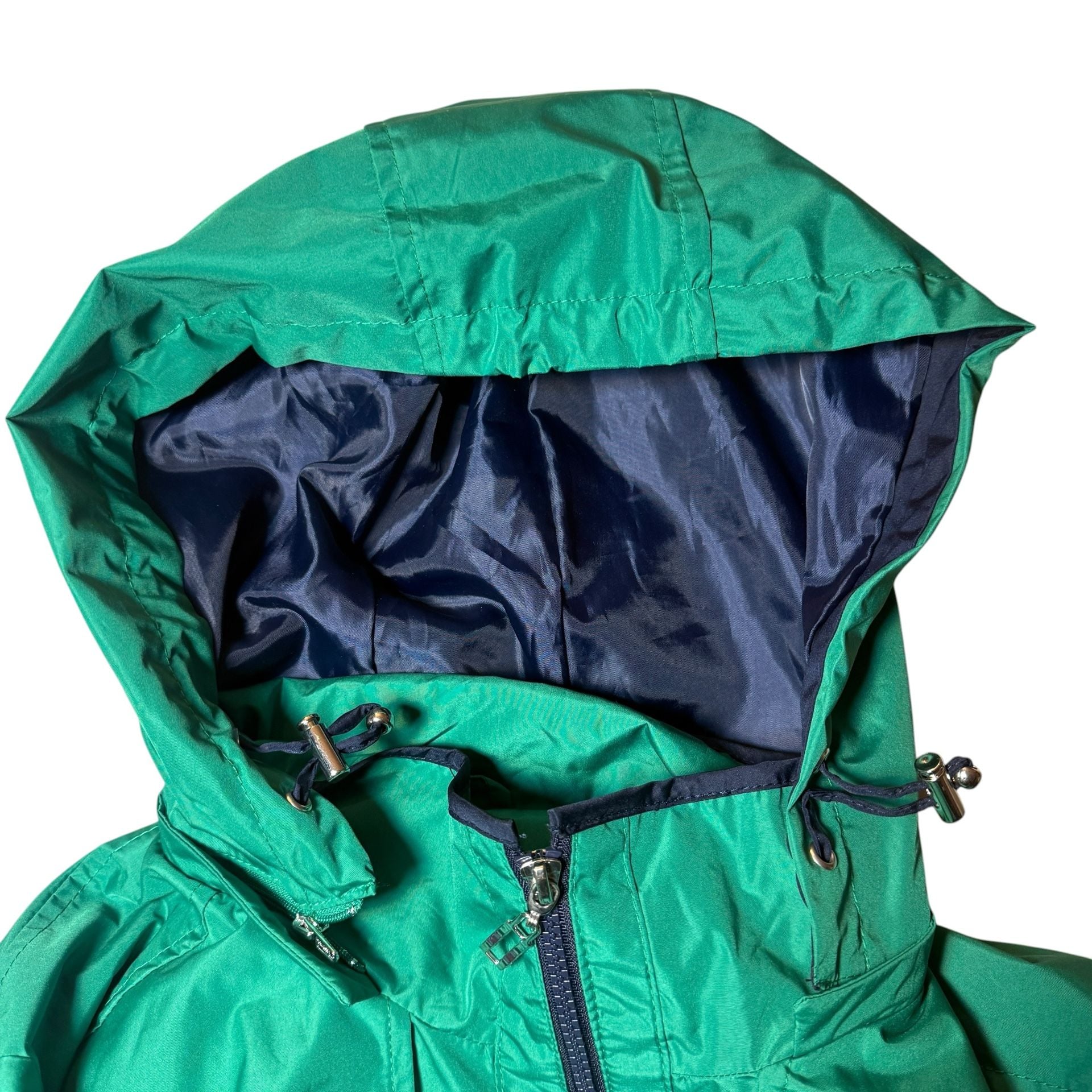 Susan Graver Green Rain Jacket Size 1X Hooded Zip Coat 9