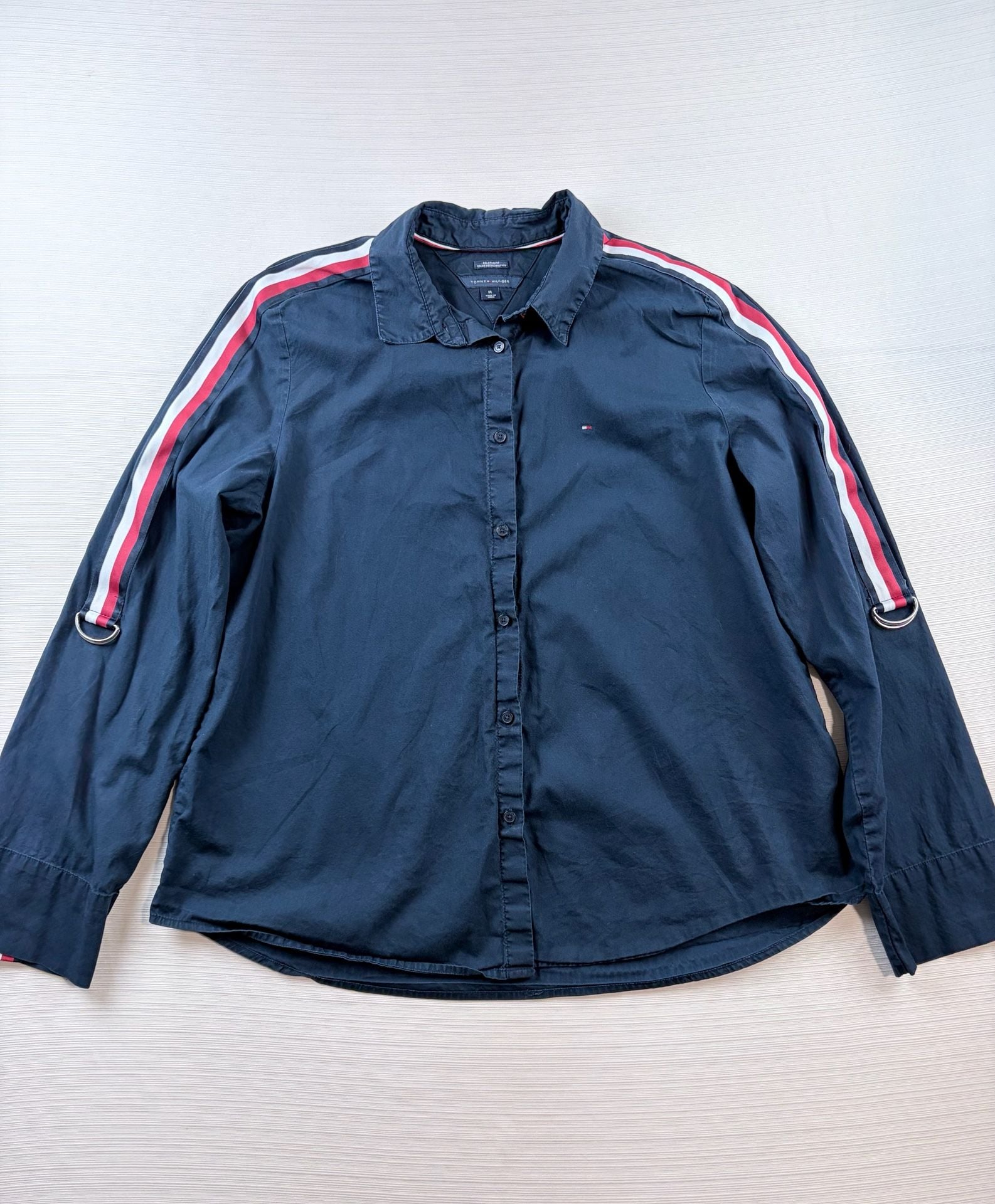 Tommy Hilfiger Women’s Shirt Flag on Long Sleeve Button Down Size Adult ..., 2