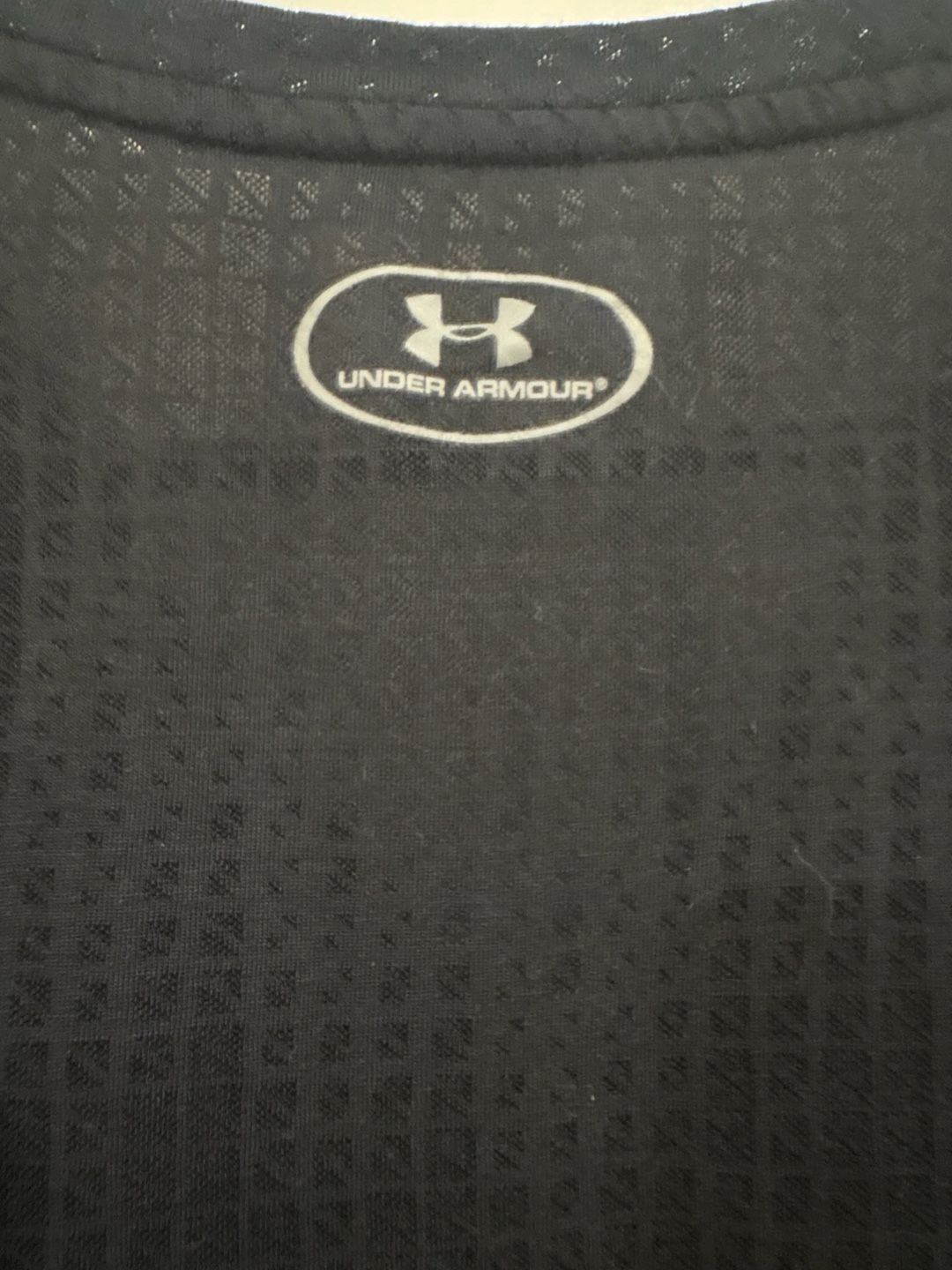 Under Armour Threadborne Black V Neck Athletic Shirt Short Sleeve Textured XL 5