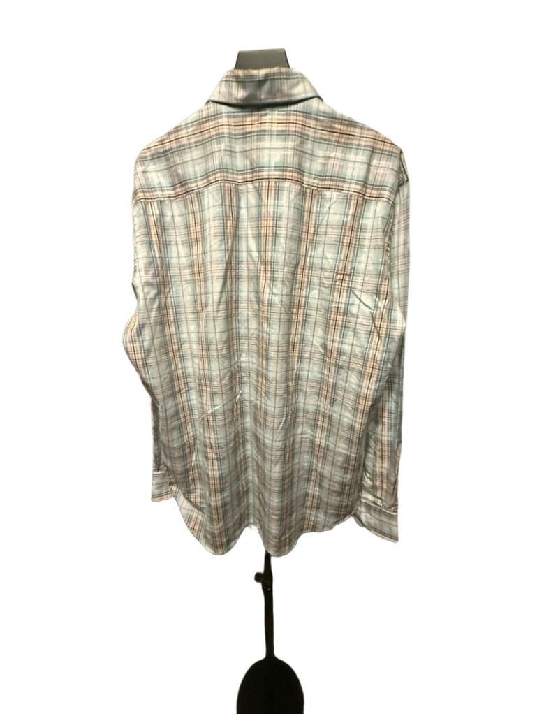 Bugatchi Uomo Plaid Long Sleeve Button-Up Shirt Size XL 6