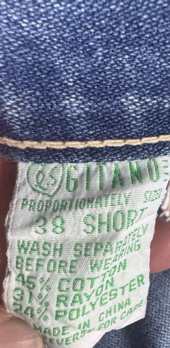 Vintage Gitano High Waist Tapered Jeans Size 38 Short Blue Denim 4