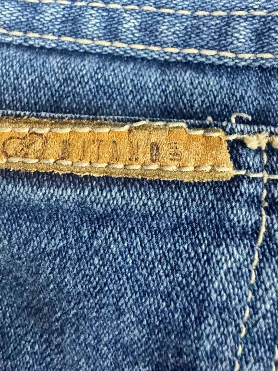 Vintage Gitano High Waist Tapered Jeans Size 38 Short Blue Denim 5