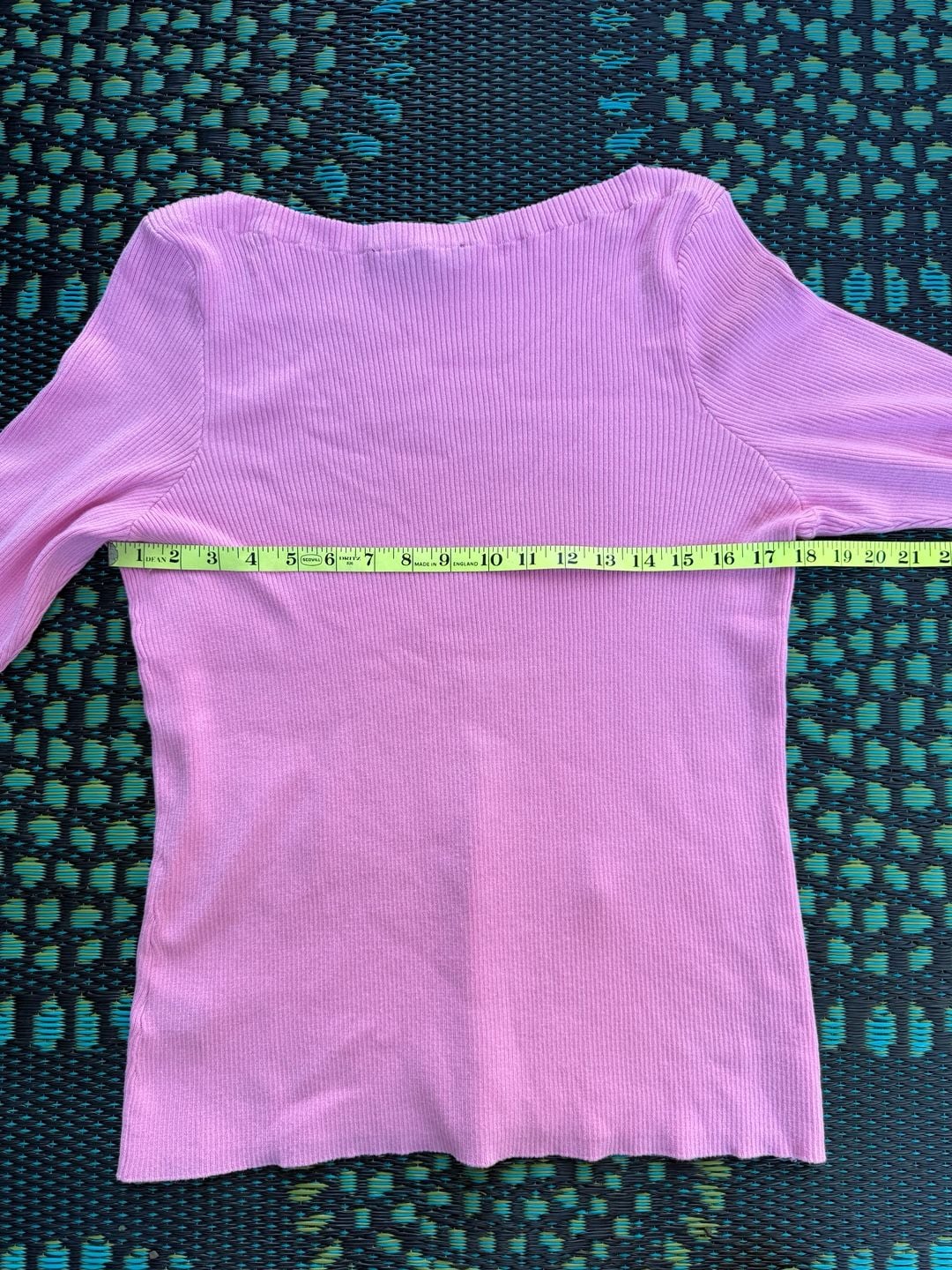 Boston Proper Ribbed Bell Sleeve Top Size XL Pink 5
