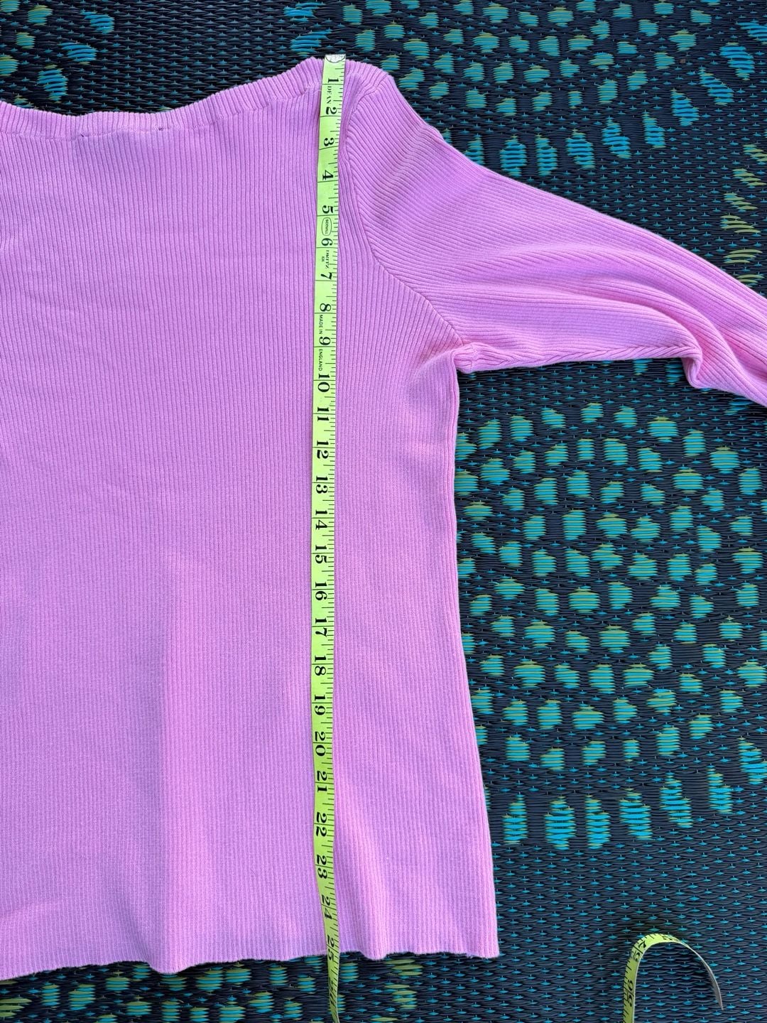 Boston Proper Ribbed Bell Sleeve Top Size XL Pink 6