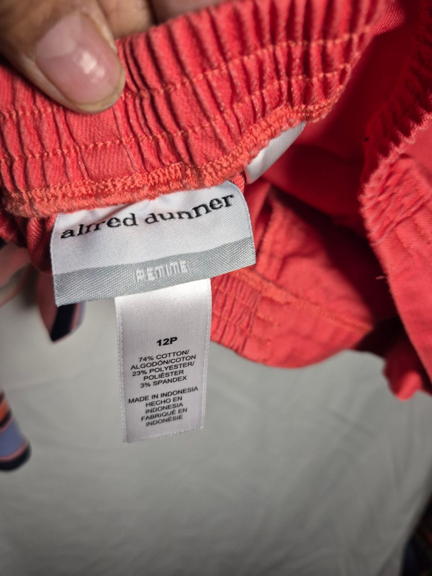 Alfred Dunner Pants Size 12P Coral Pink Cotton Blend Petite 3