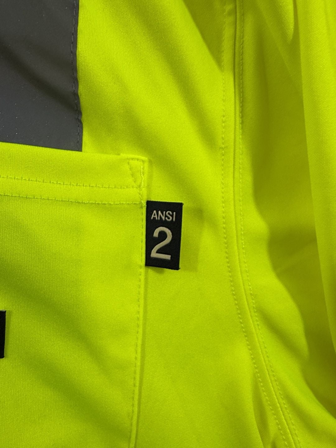 Genuine Dickies Hi-Vis ANSI 2 Safety T-Shirt Size L Neon Yellow Pocket 5