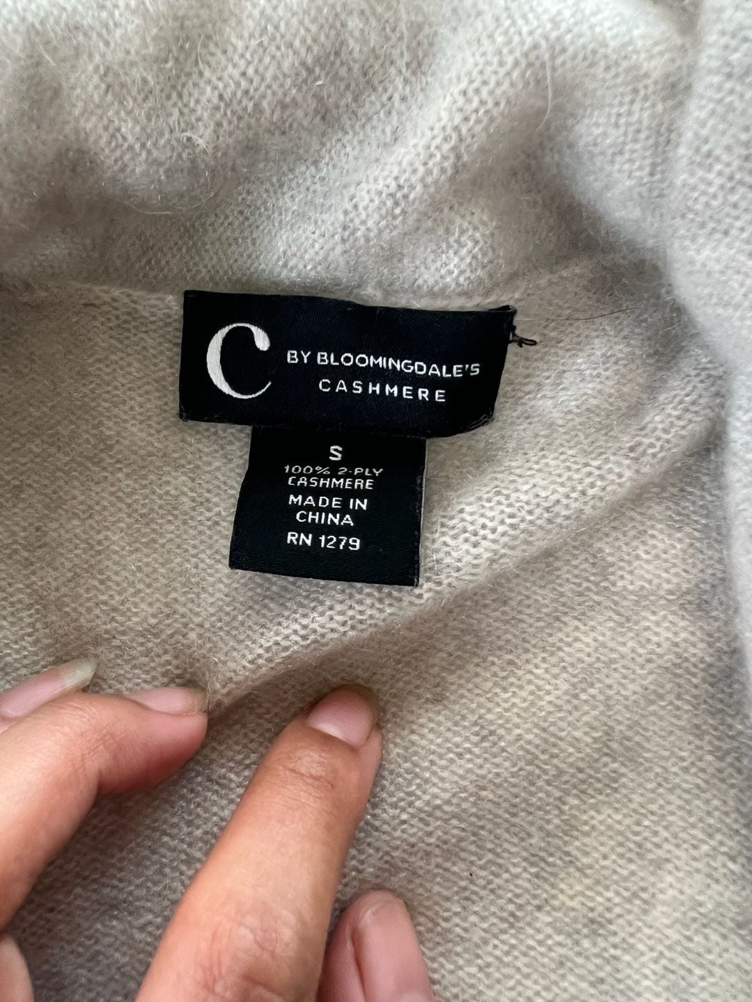 Beige Cashmere Cardigan Size S 3