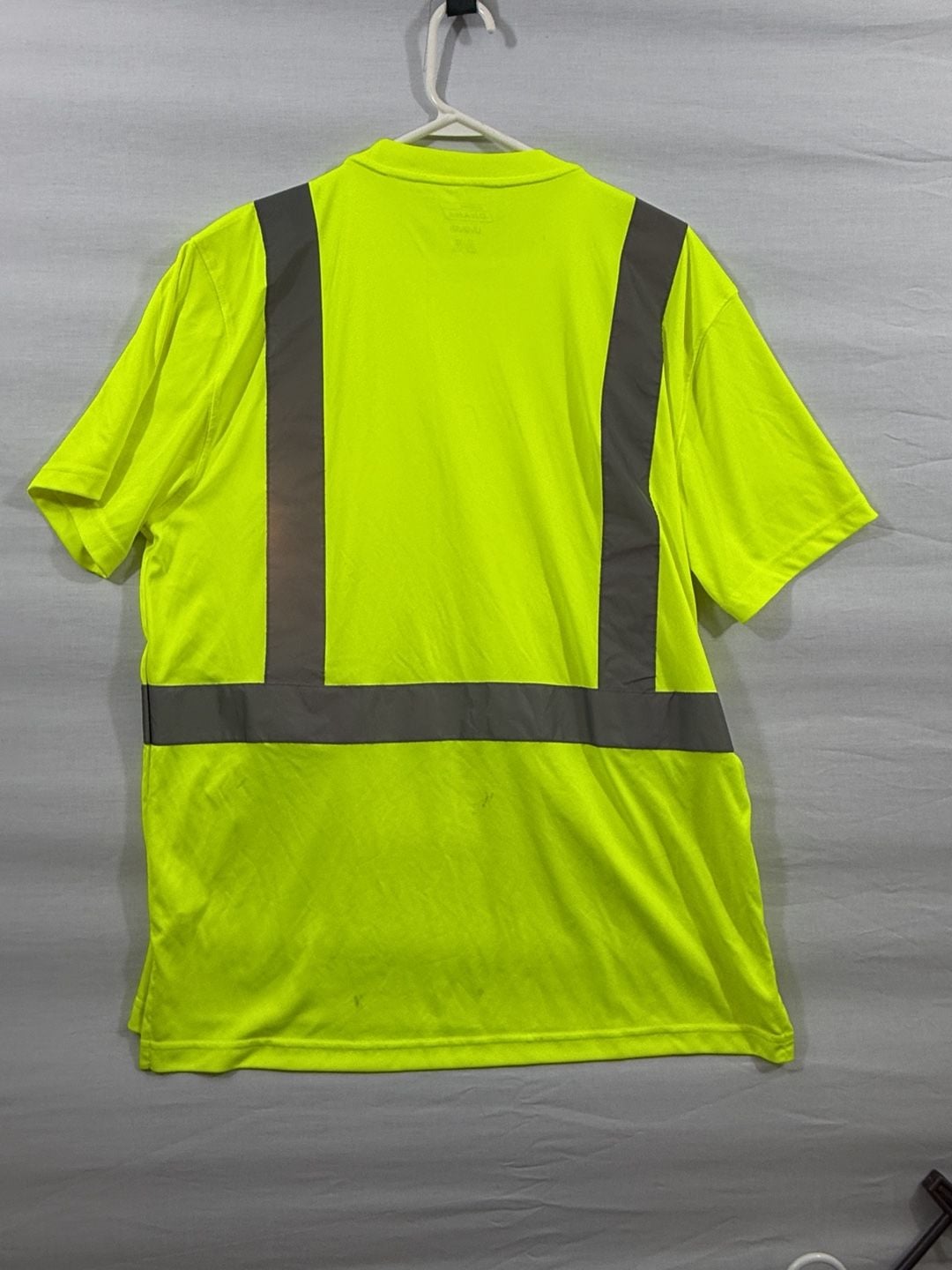 Genuine Dickies Hi-Vis ANSI 2 Safety T-Shirt Size L Neon Yellow Pocket 9