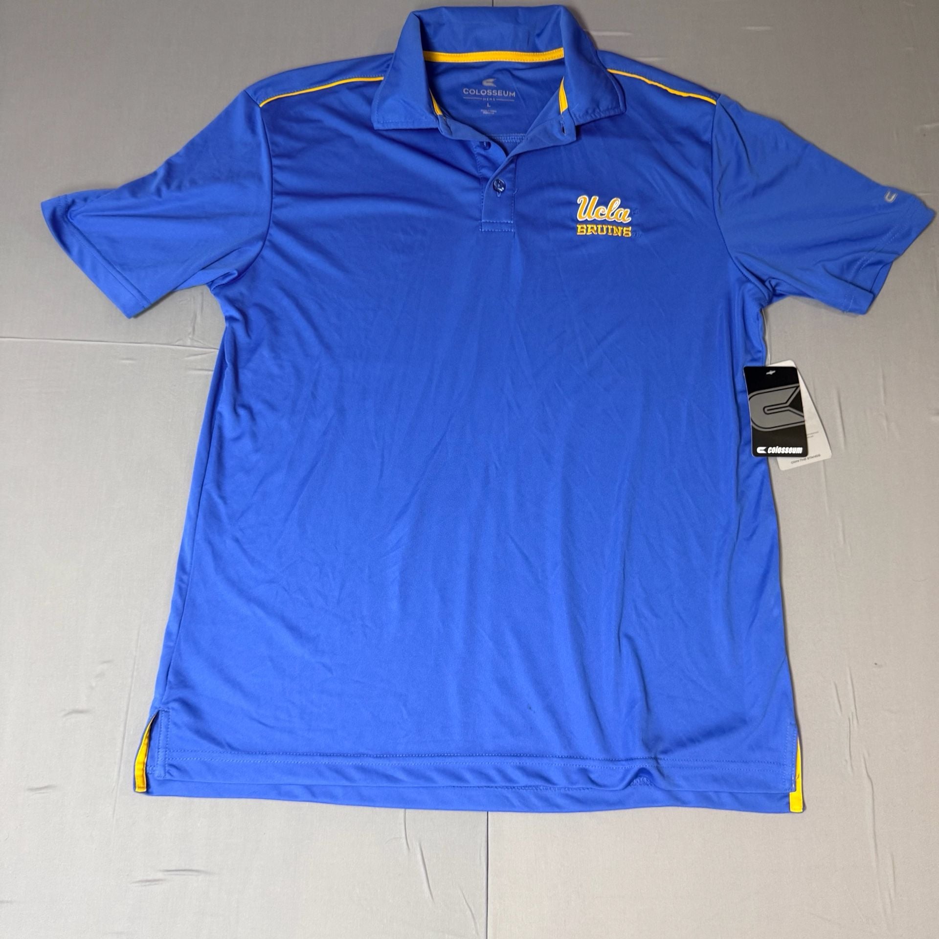 Colosseum UCLA Bruins Polo Shirt Size L Blue Gold 2