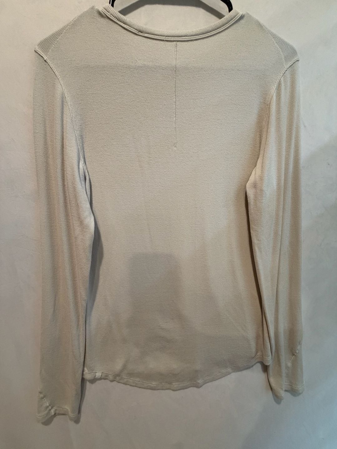 Lululemon size 6 Hold Tight Long Sleeve Thermal Top Cream Ribbed 4