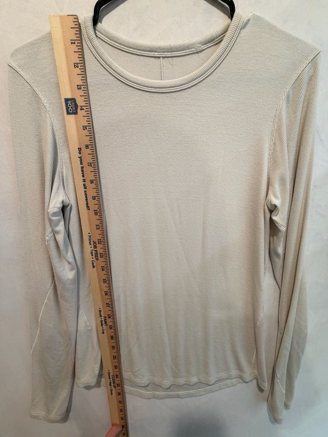 Lululemon size 6 Hold Tight Long Sleeve Thermal Top Cream Ribbed 6
