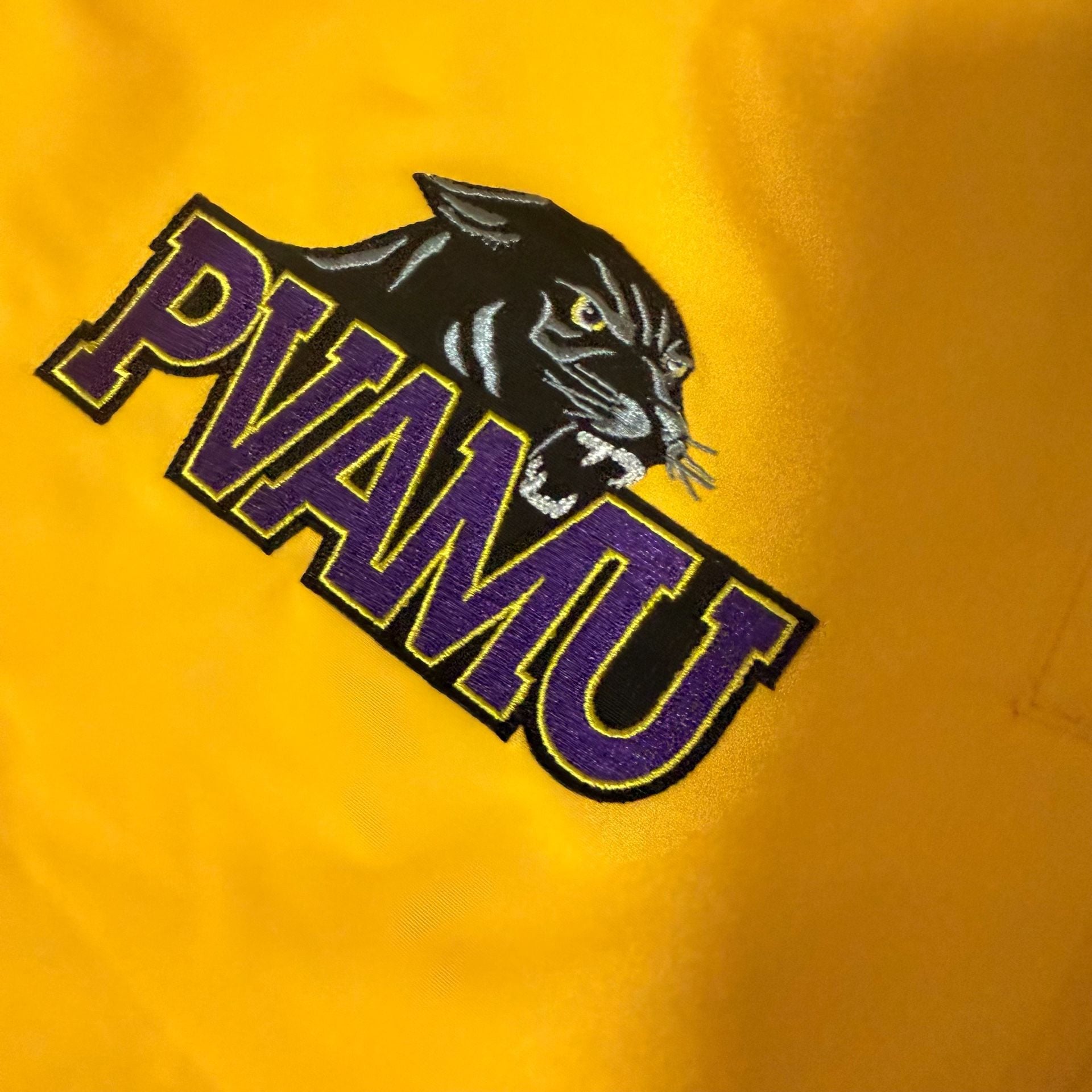 Prairie View A&M University Nylon Track Pants Size L Yellow Purple White 4