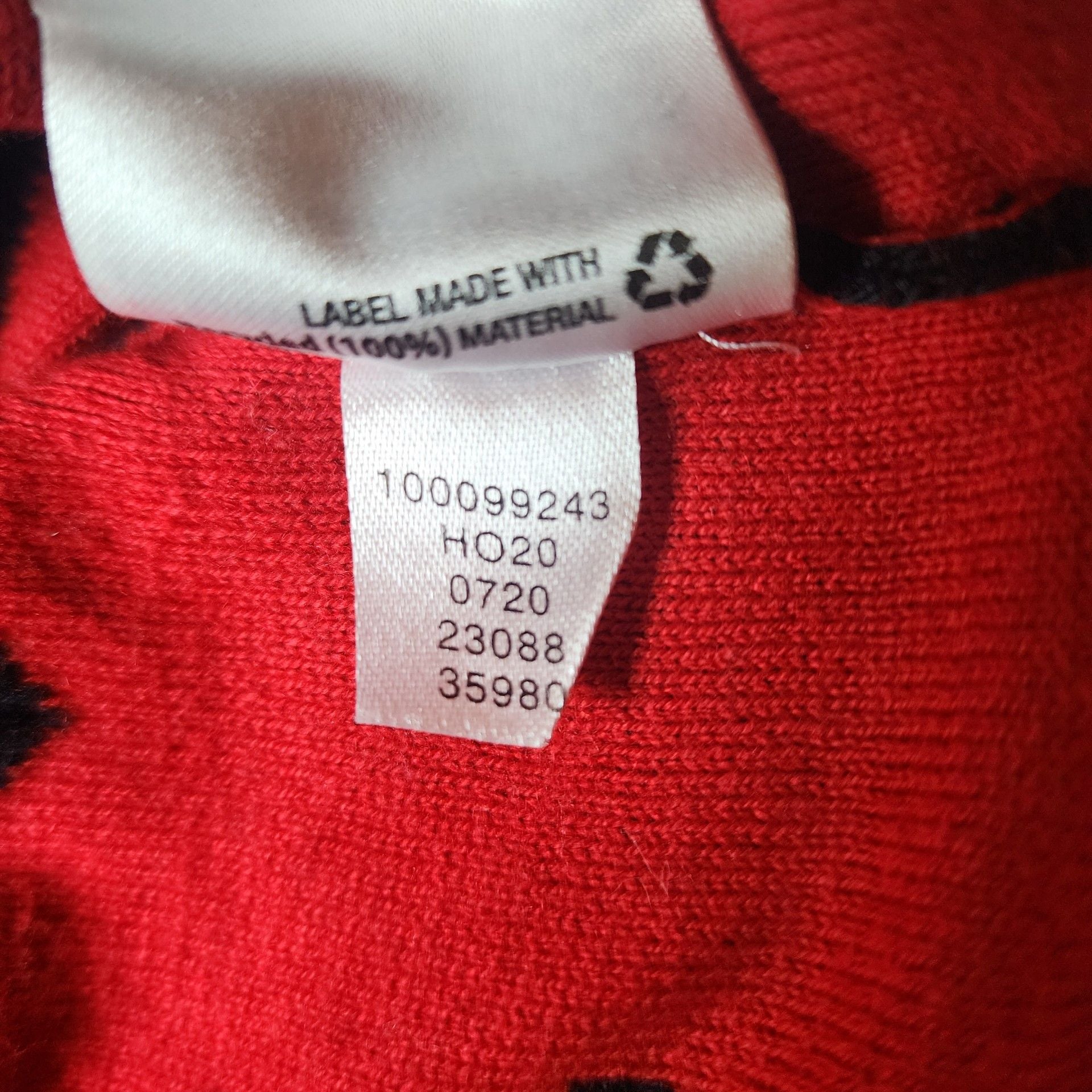 Charter Club Heart Pattern Sweater Size PL Black Red Sequin Accents 7