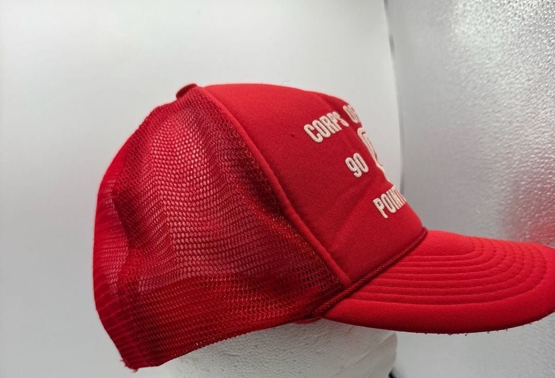 Vintage Corps Of Engineers Point Marion Pa Trucker Hat Red 3