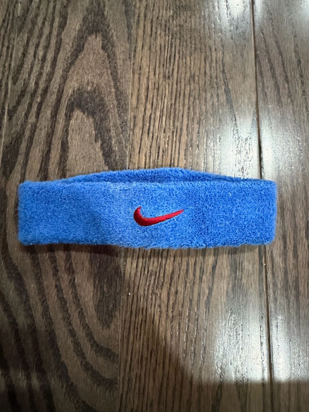 Nike Headband Blue Red Swoosh Terry Cloth Athletic 2