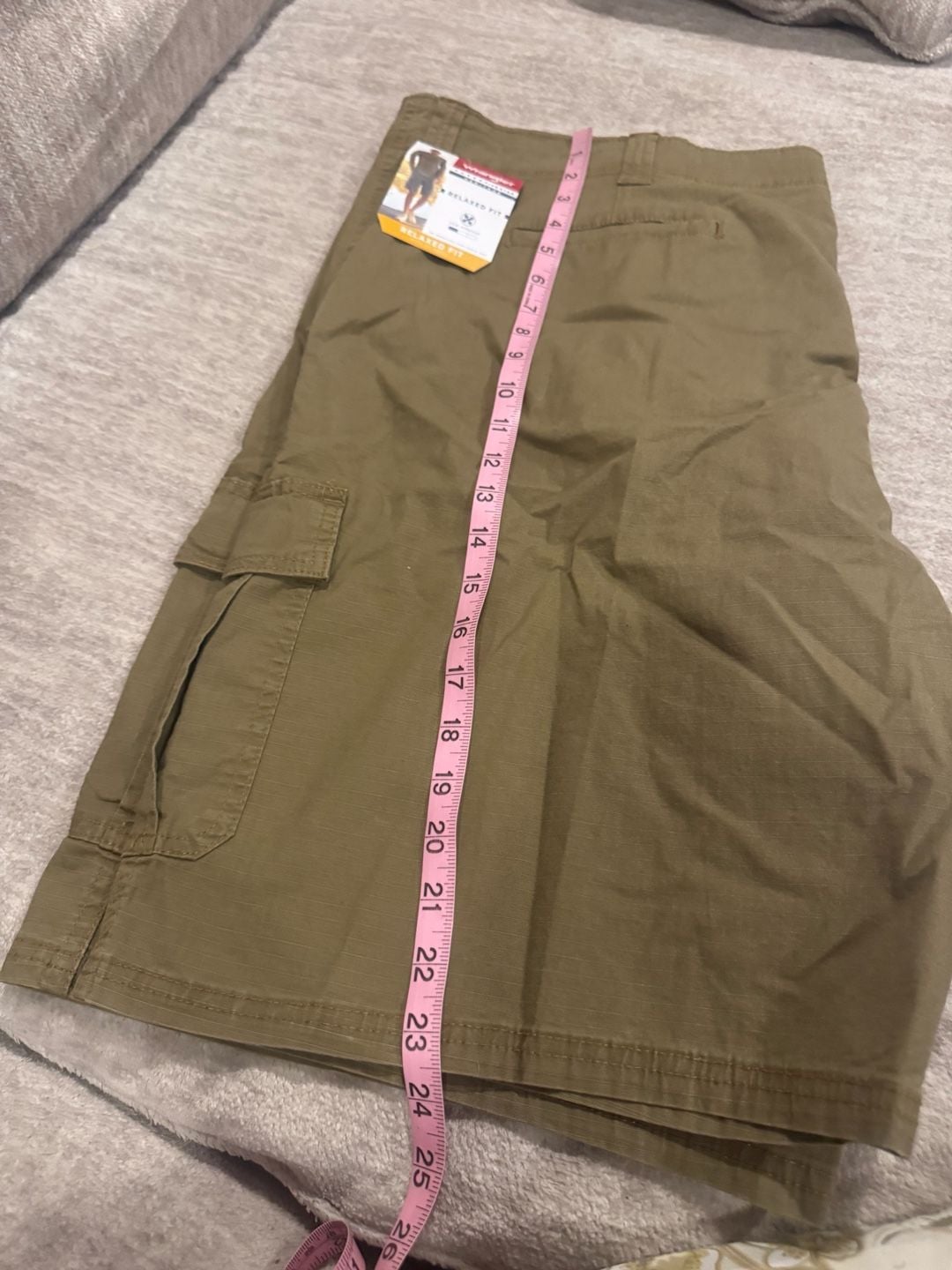 Wrangler Cargo Shorts Size 48 Relaxed Fit Olive Green 7