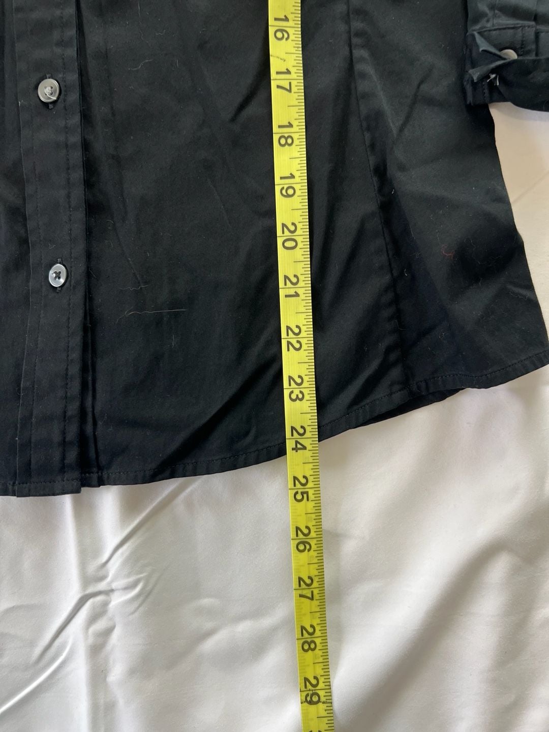Banana Republic Fitted Button-Down Shirt Size M Black 6