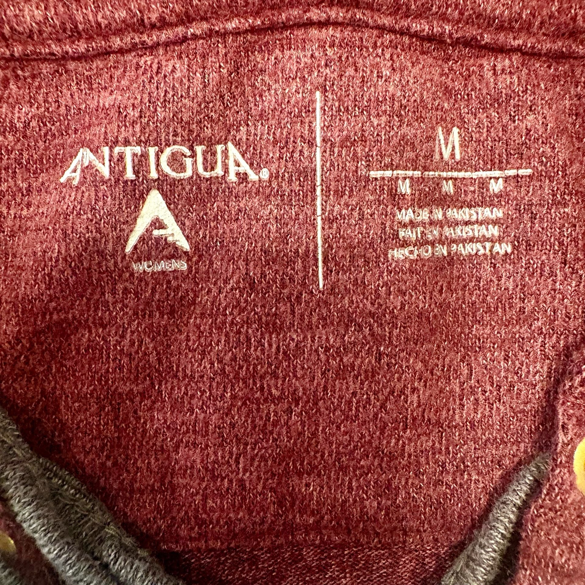 Texas A&M Aggies Antigua Women’s Medium Gray Maroon Lace Up Hoodie Long Sleeve 5