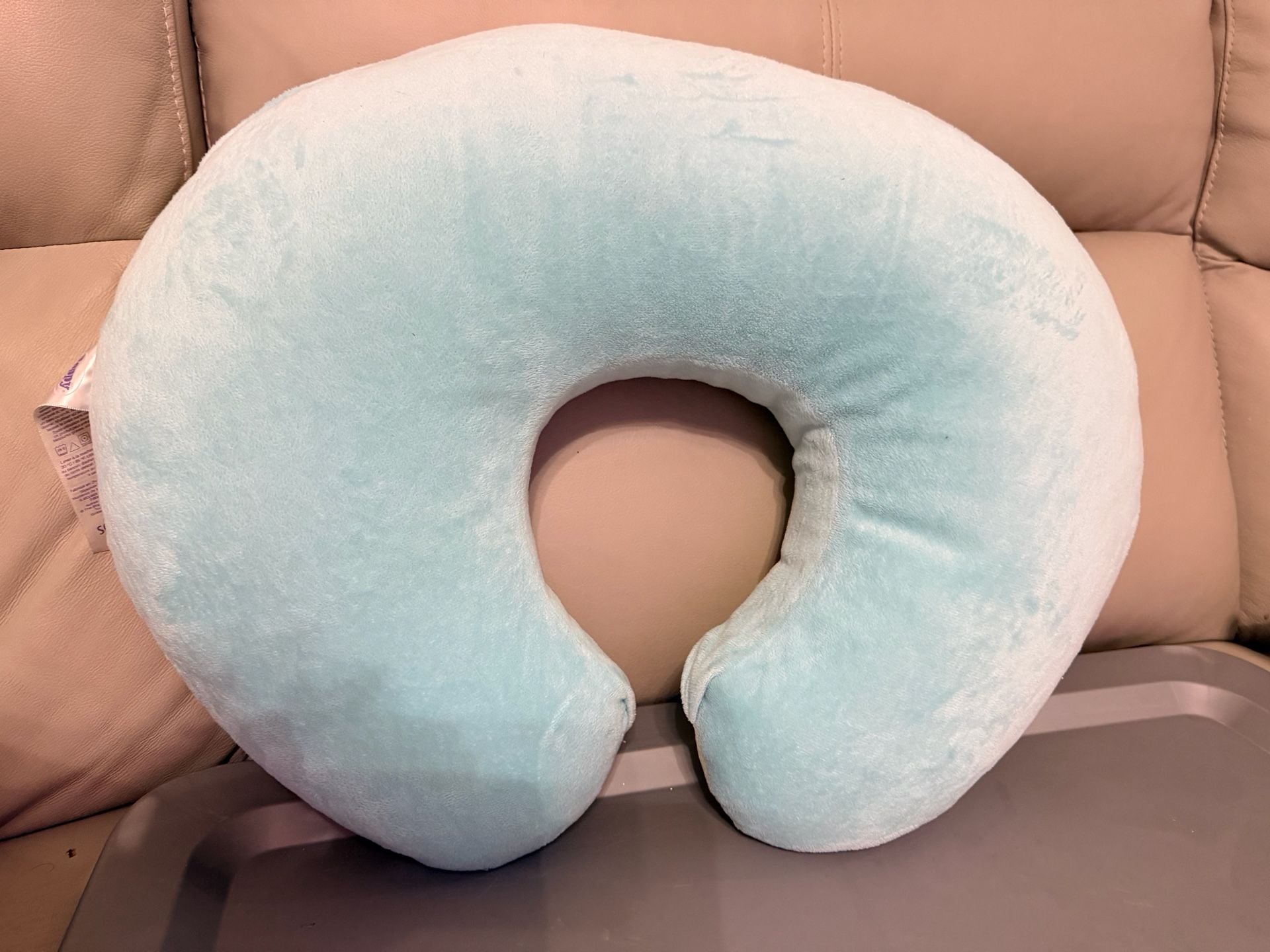 Boppy Nursing Pillow and Feeding Support Light Blue Plush 1