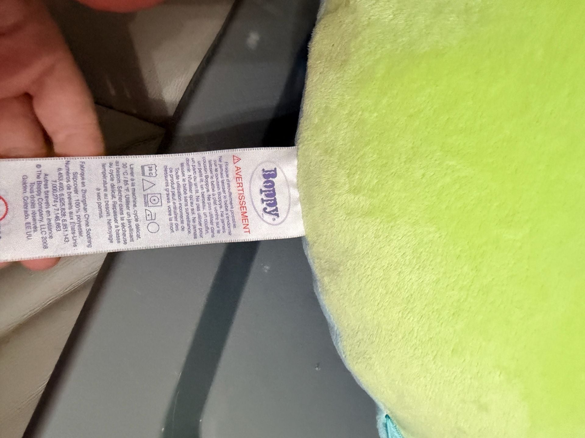 Boppy Nursing Pillow and Feeding Support Light Blue Plush 4
