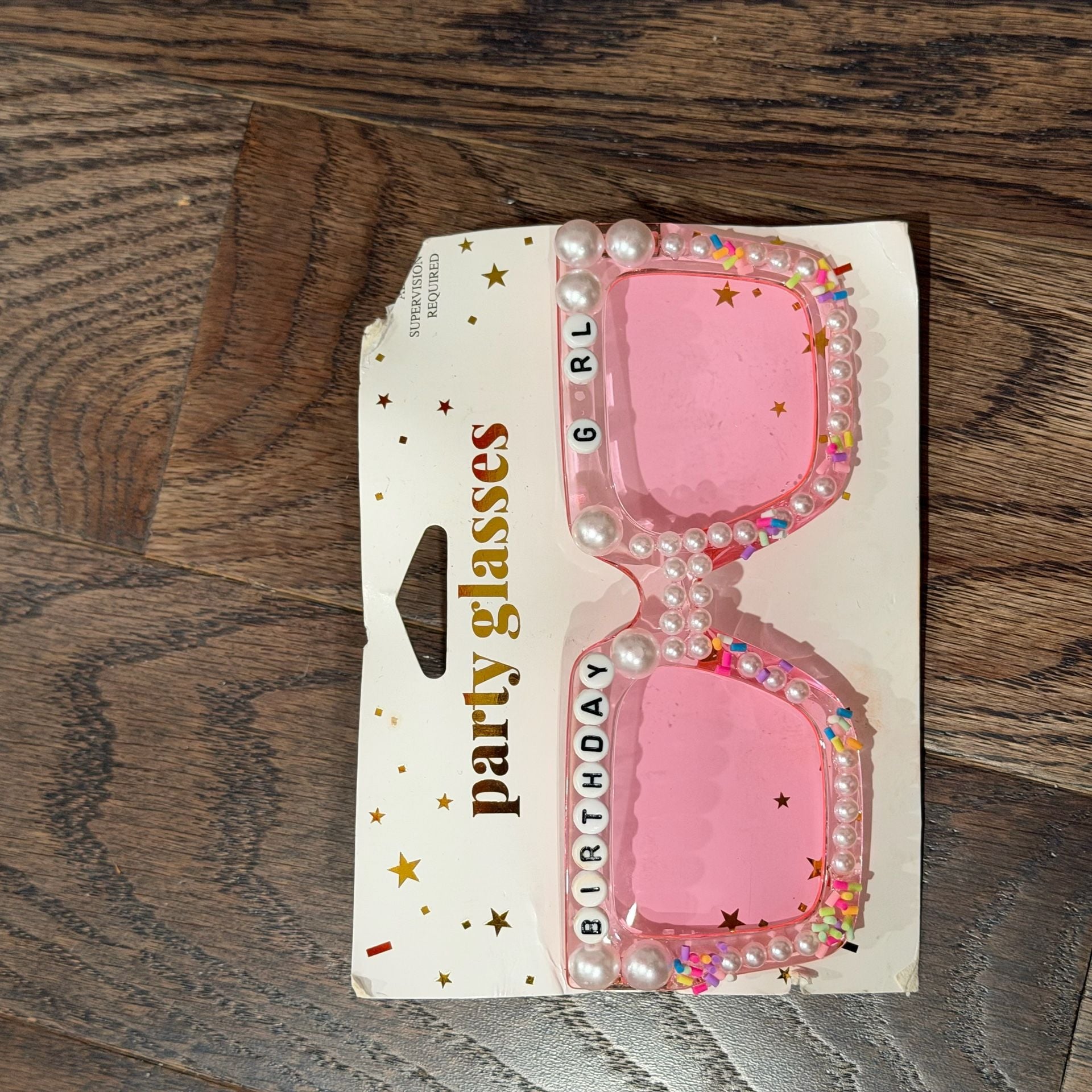 1616 Holdings Pink Birthday Girl Pearl Sprinkles Party Glasses 2