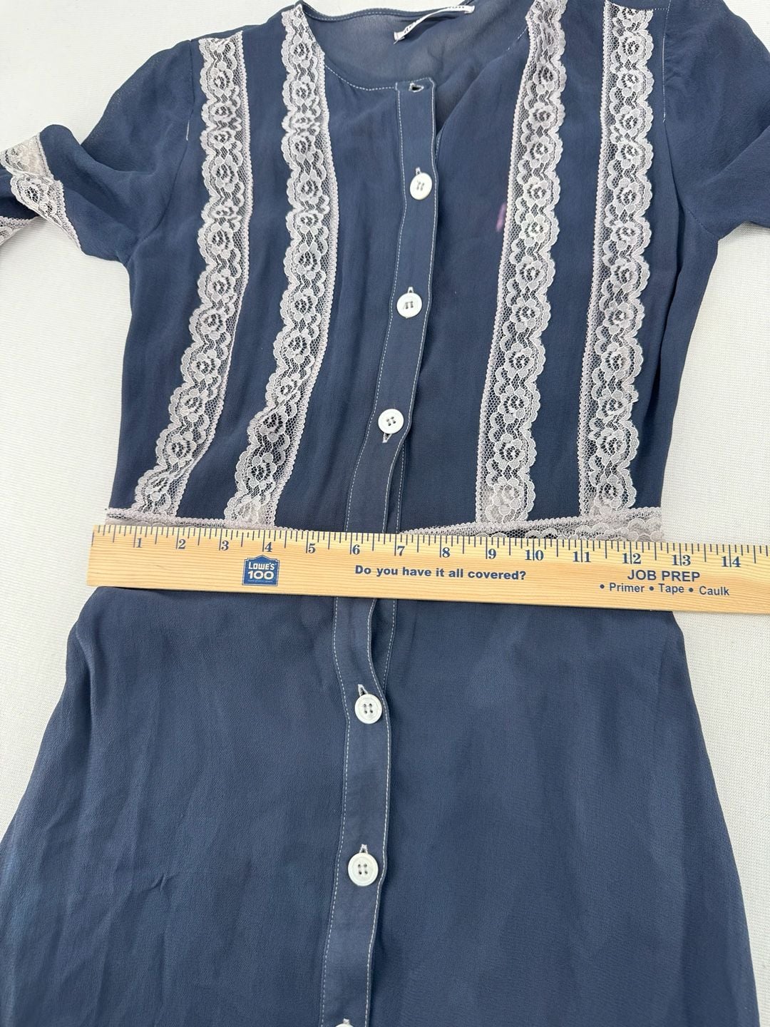 Reformation Navy Blue Lace Midi Dress 10