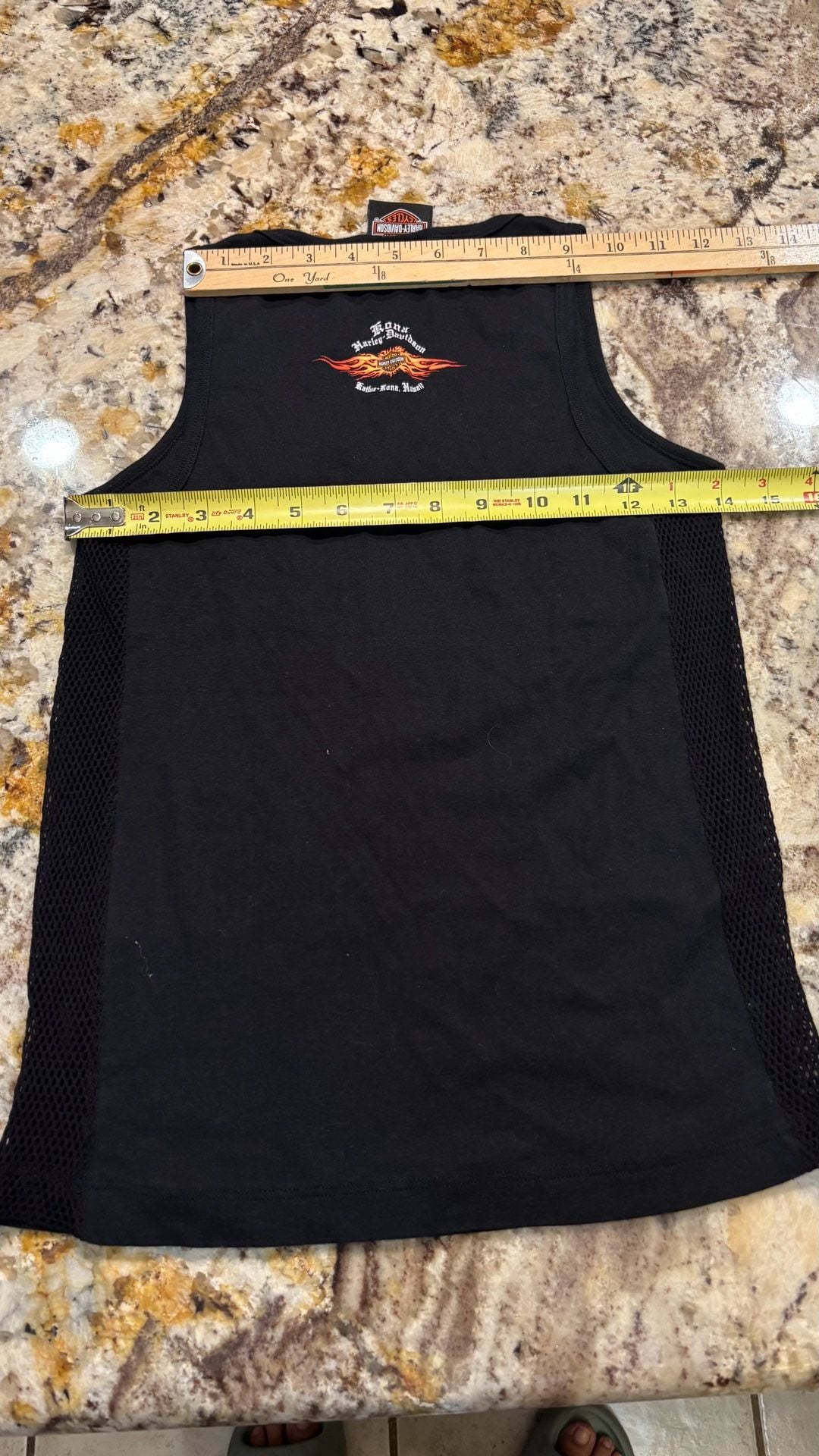 2004 Harley-Davidson Kona Hawaii Live To Ride Tank Top Black Mesh Sides 8