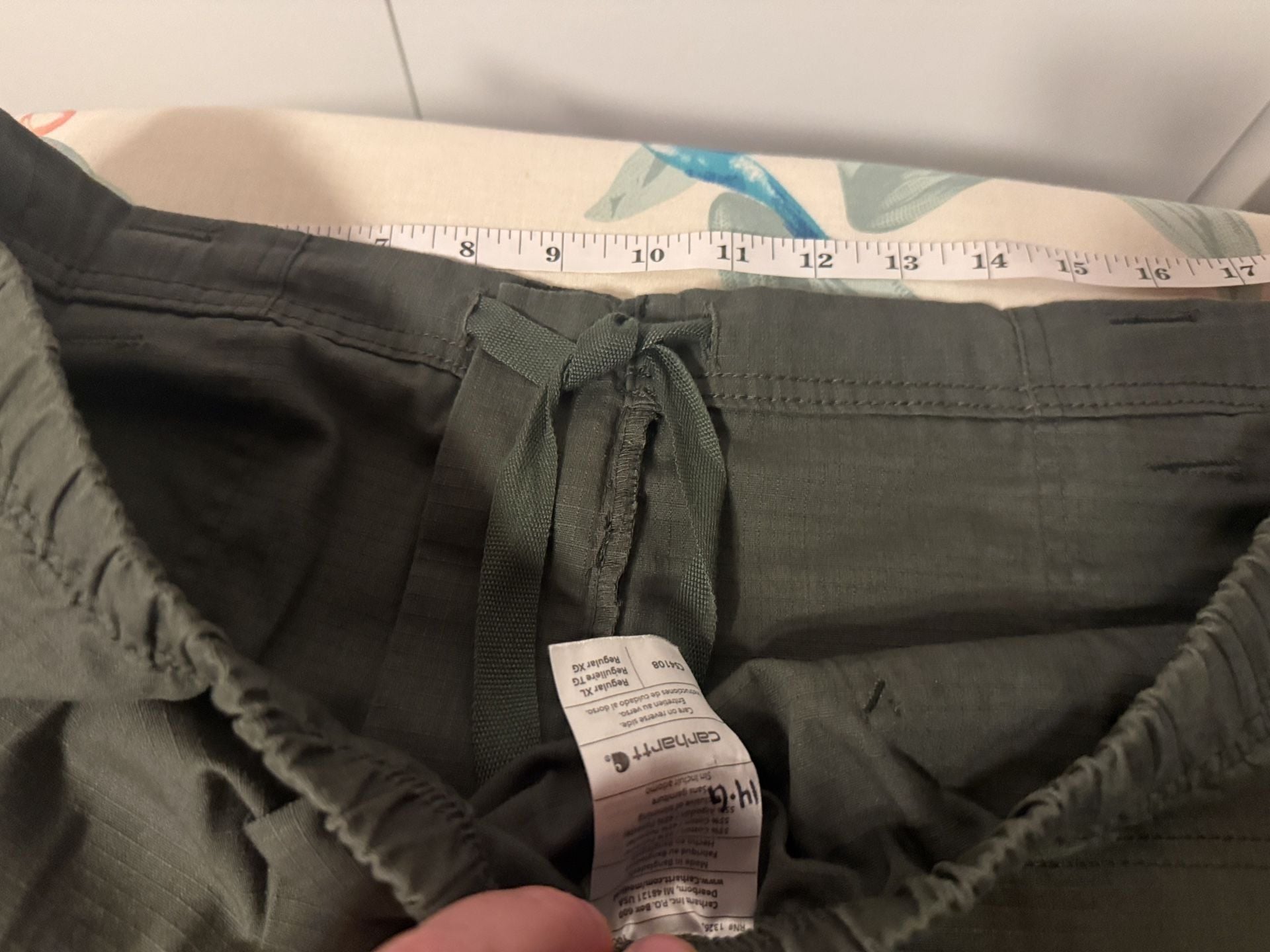 Carhartt Scrub Pants Size XL Green Medical Cargo C54108 Regular XL 10