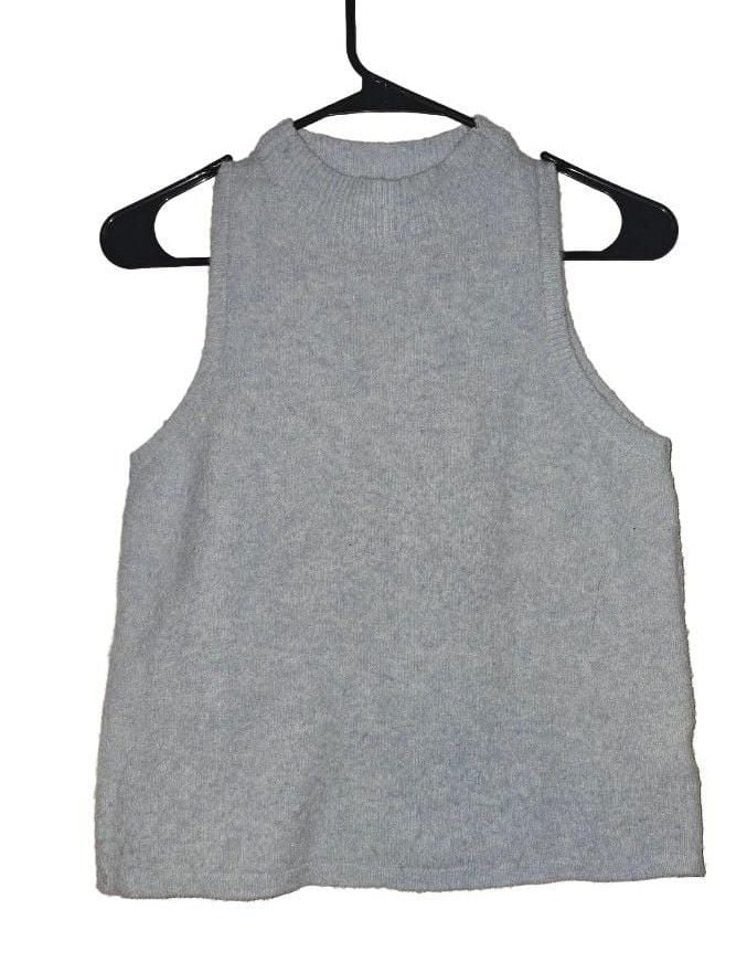 Light Blue Mock Neck Sleeveless Sweater 2