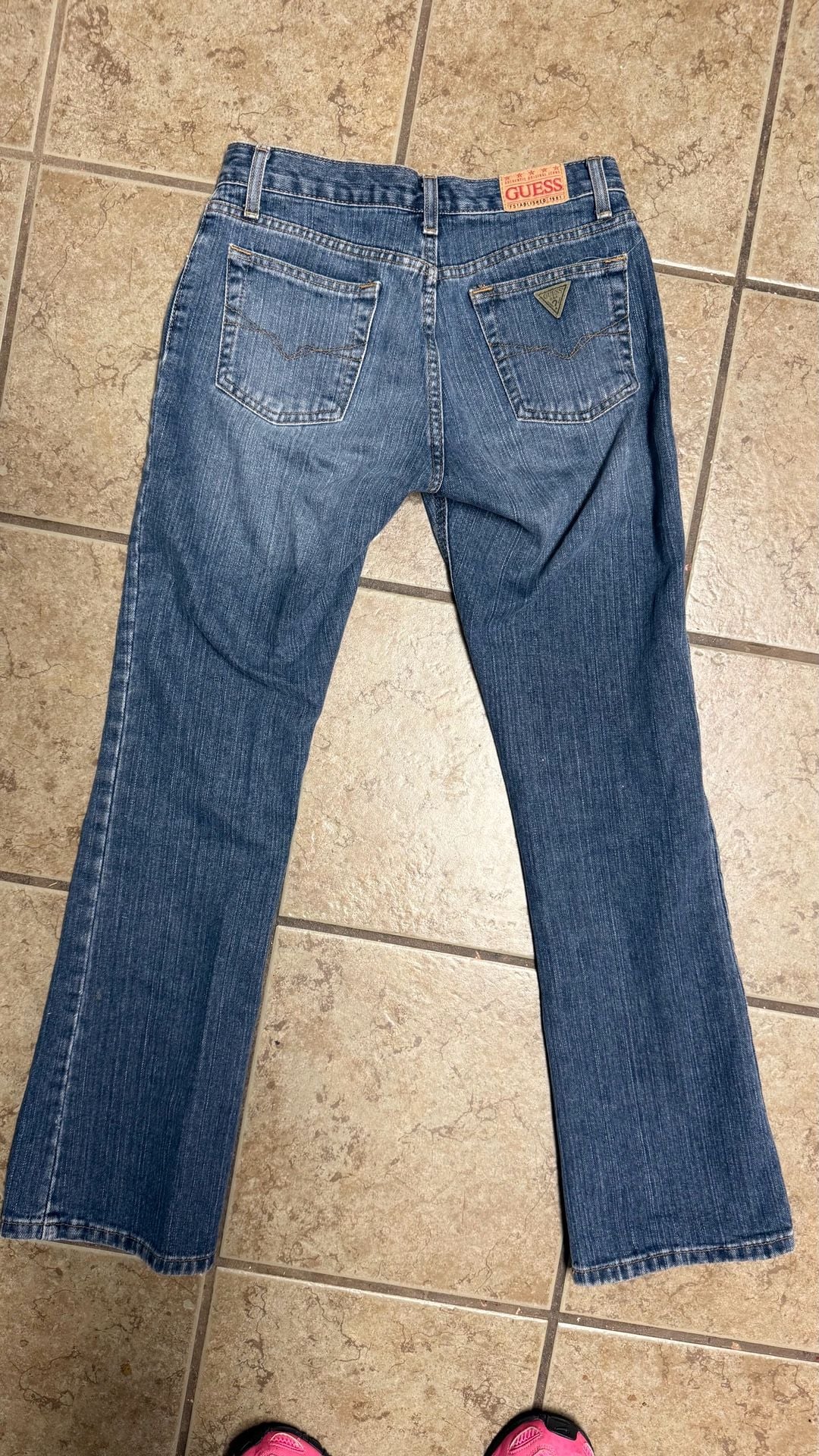 GUESS Jeans Womens Size 28 Blue Denim Straight Leg 100% Cotton Y2K Vintage S6 4