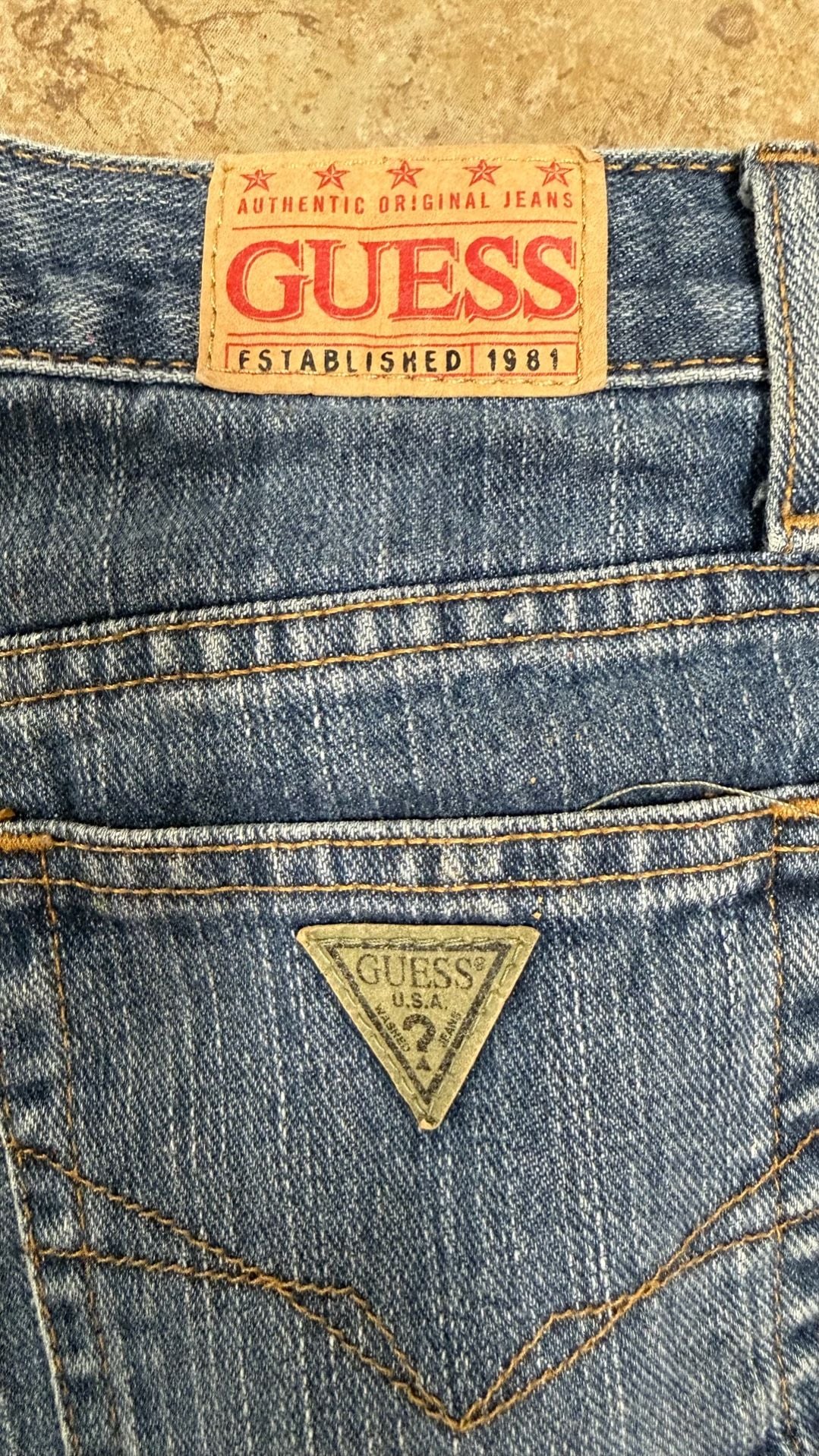 GUESS Jeans Womens Size 28 Blue Denim Straight Leg 100% Cotton Y2K Vintage S6 5