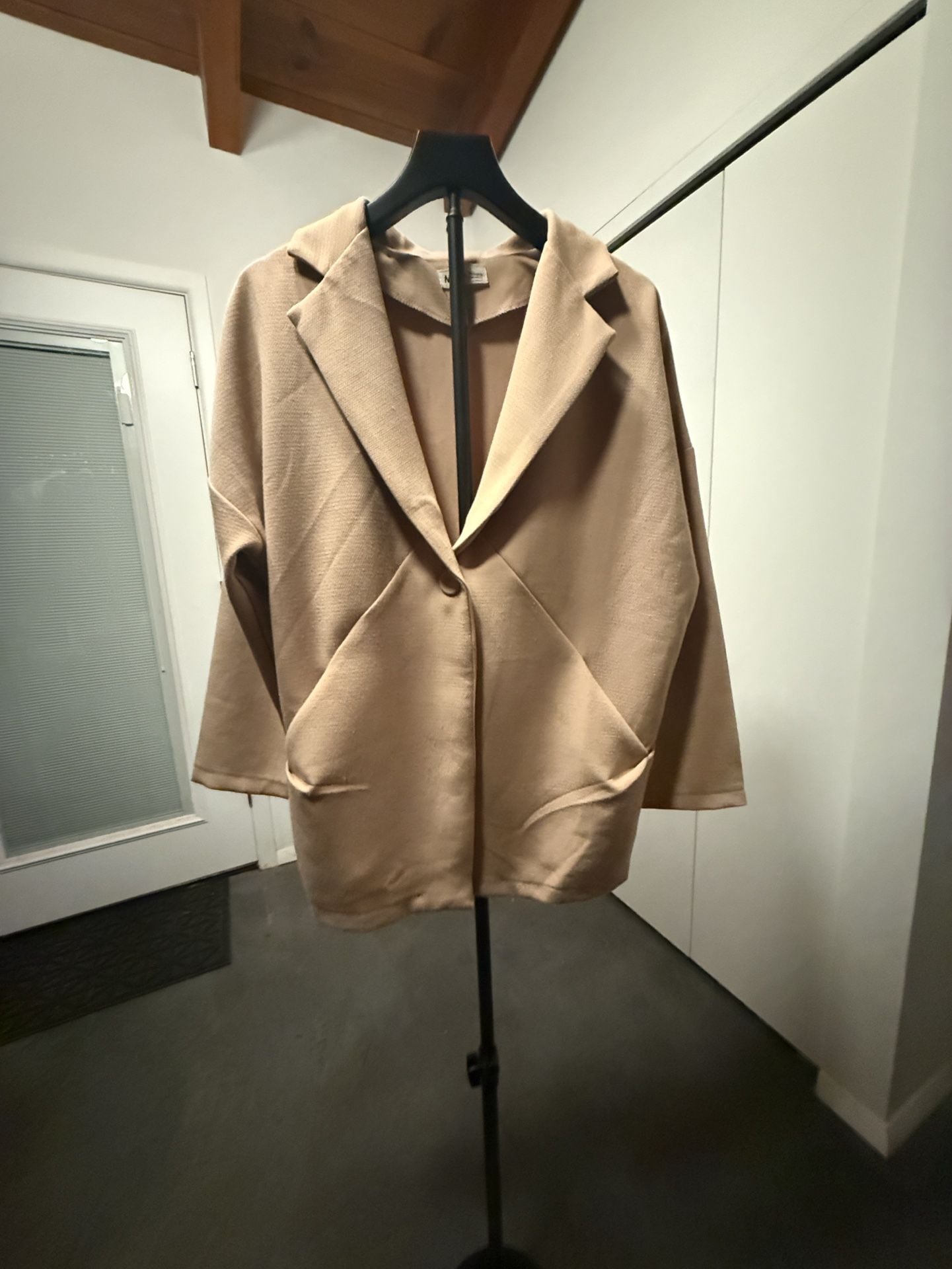 Many Millions Open Front Blazer Tan Jacket 7