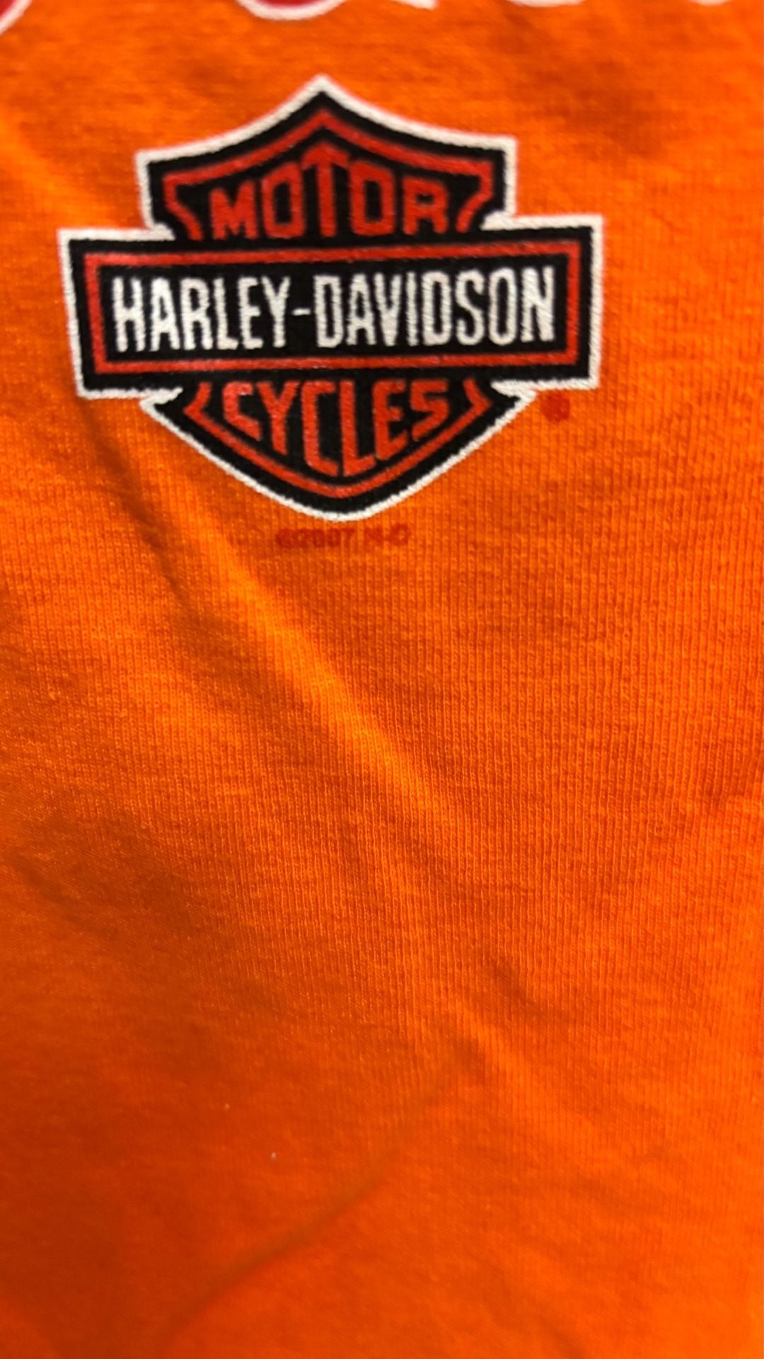 2007 y2kHarley-Davidson Naughty But Nice Camisole Tank Top Orange XL Orlando 5