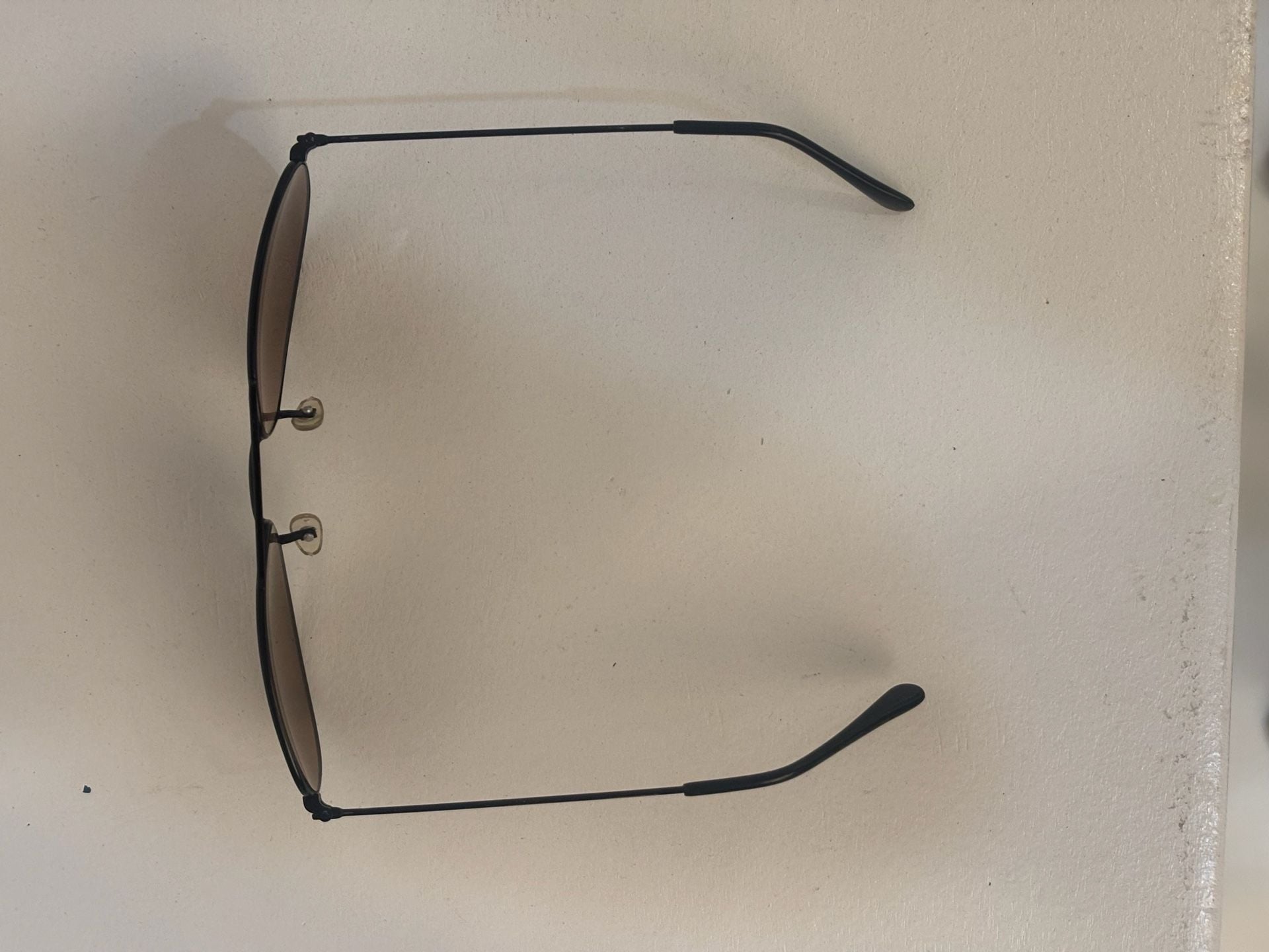 Classic Aviator Sunglasses Black Metal Frame Brown Lenses 5