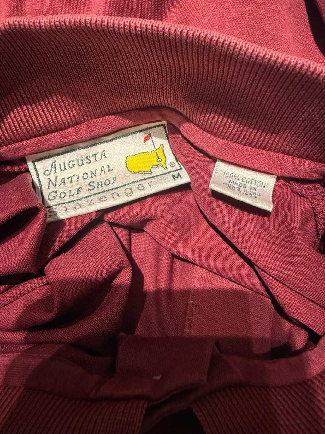 90s Augusta National Golf Shop Slazenger Polo Shirt Size M Burgundy 5