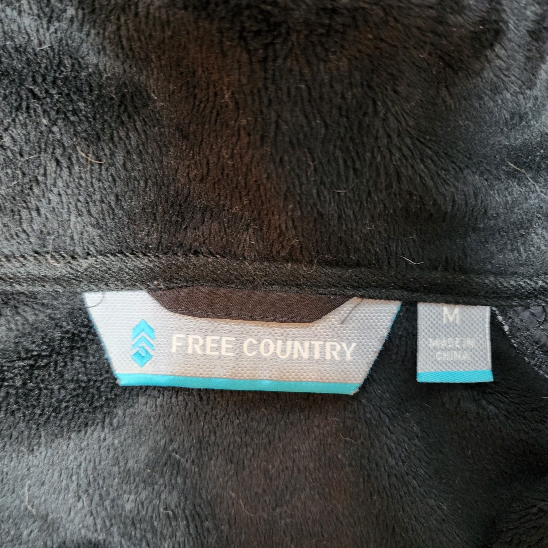 Free Country Quilted Softshell Hooded Jacket Size M Black Fleece Lined 4